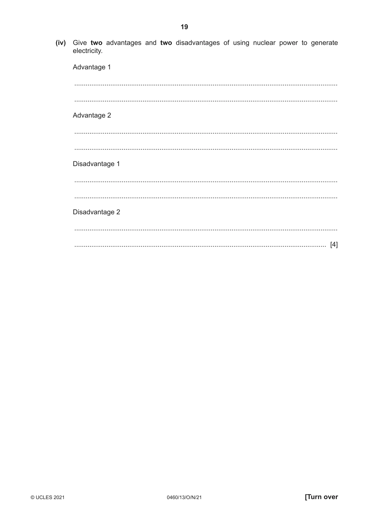 Cambridge IGCSE Geography 0460 2021 Oct/Nov Paper 1 · Variant 3 question paper, page 19 of 28