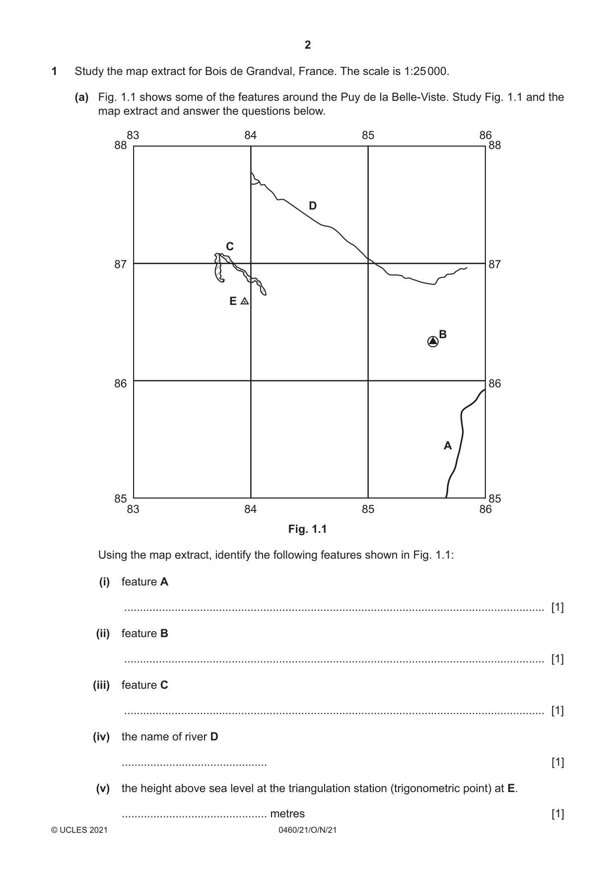 Cambridge IGCSE Geography 0460 2021 Oct/Nov Paper 2 · Variant 1 question paper, page 2 of 16