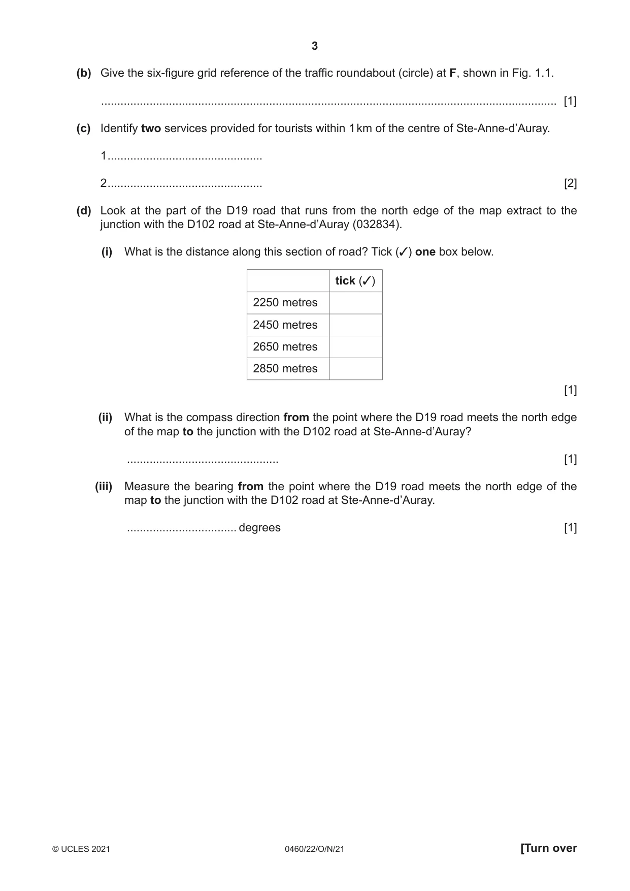 Cambridge IGCSE Geography 0460 2021 Oct/Nov Paper 2 · Variant 2 question paper, page 3 of 24