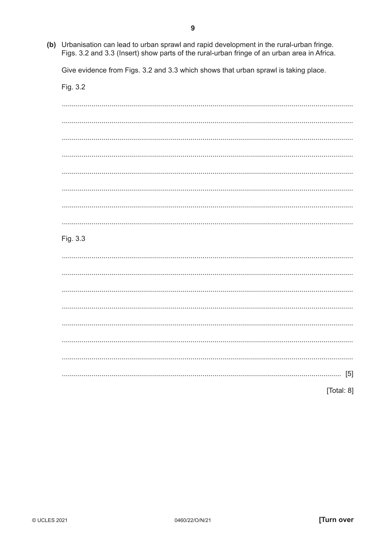 Cambridge IGCSE Geography 0460 2021 Oct/Nov Paper 2 · Variant 2 question paper, page 9 of 24