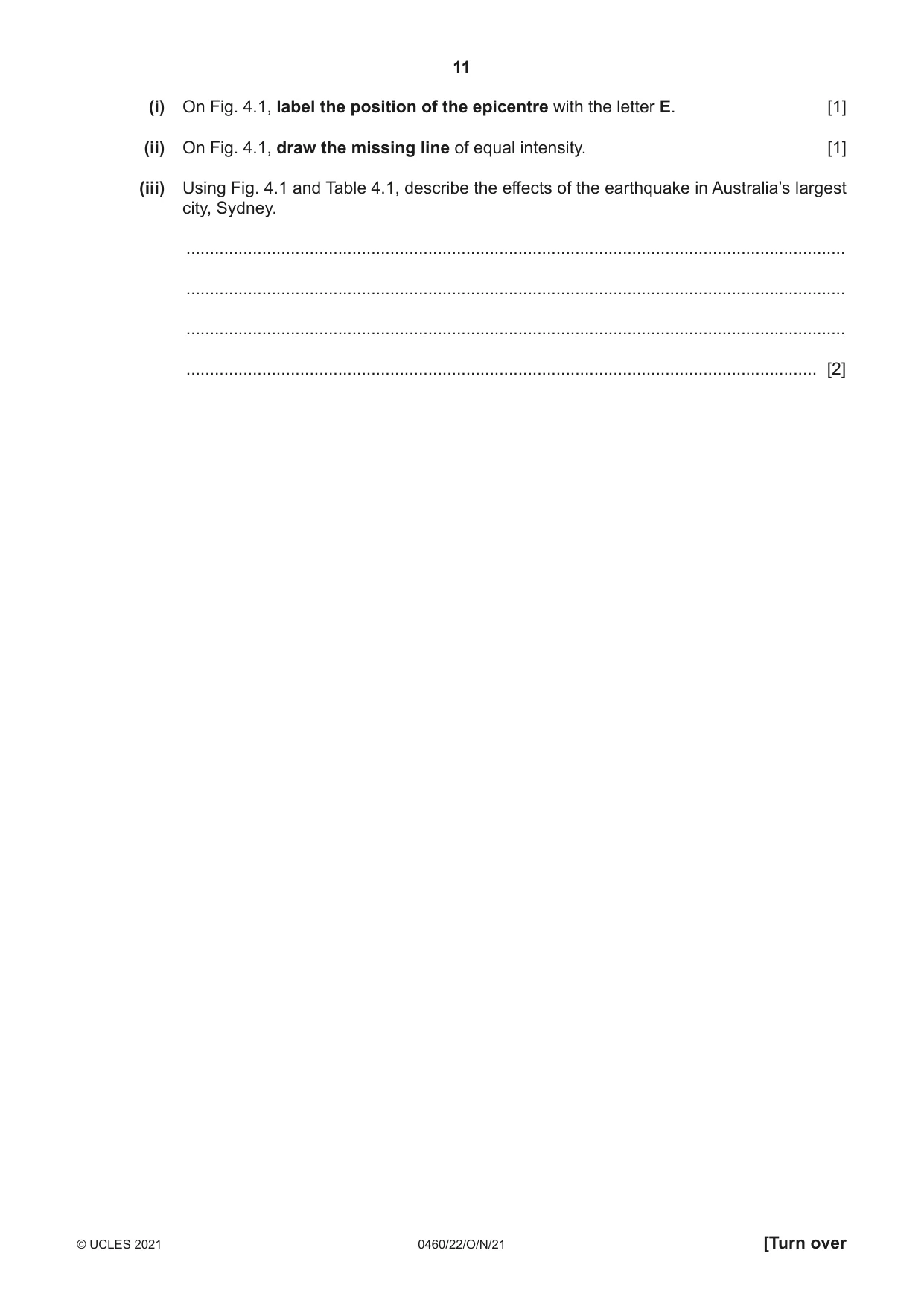 Cambridge IGCSE Geography 0460 2021 Oct/Nov Paper 2 · Variant 2 question paper, page 11 of 24