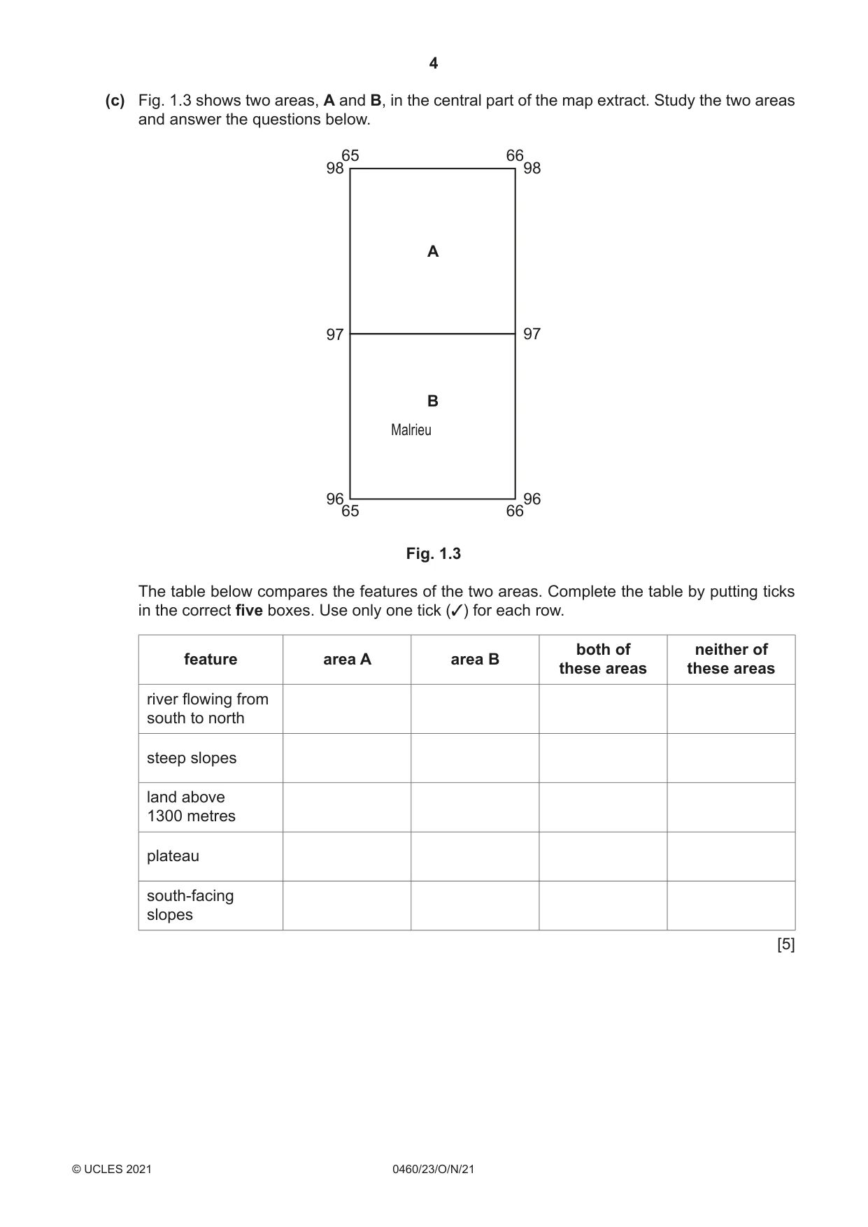 Cambridge IGCSE Geography 0460 2021 Oct/Nov Paper 2 · Variant 3 question paper, page 4 of 20