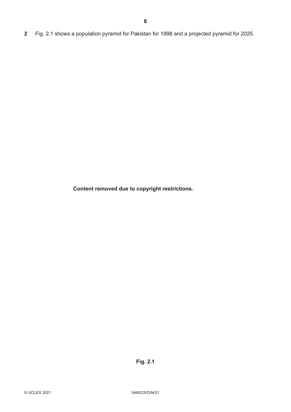 Cambridge IGCSE Geography 0460 2021 Oct/Nov Paper 2 · Variant 3 question paper, page 6 of 20