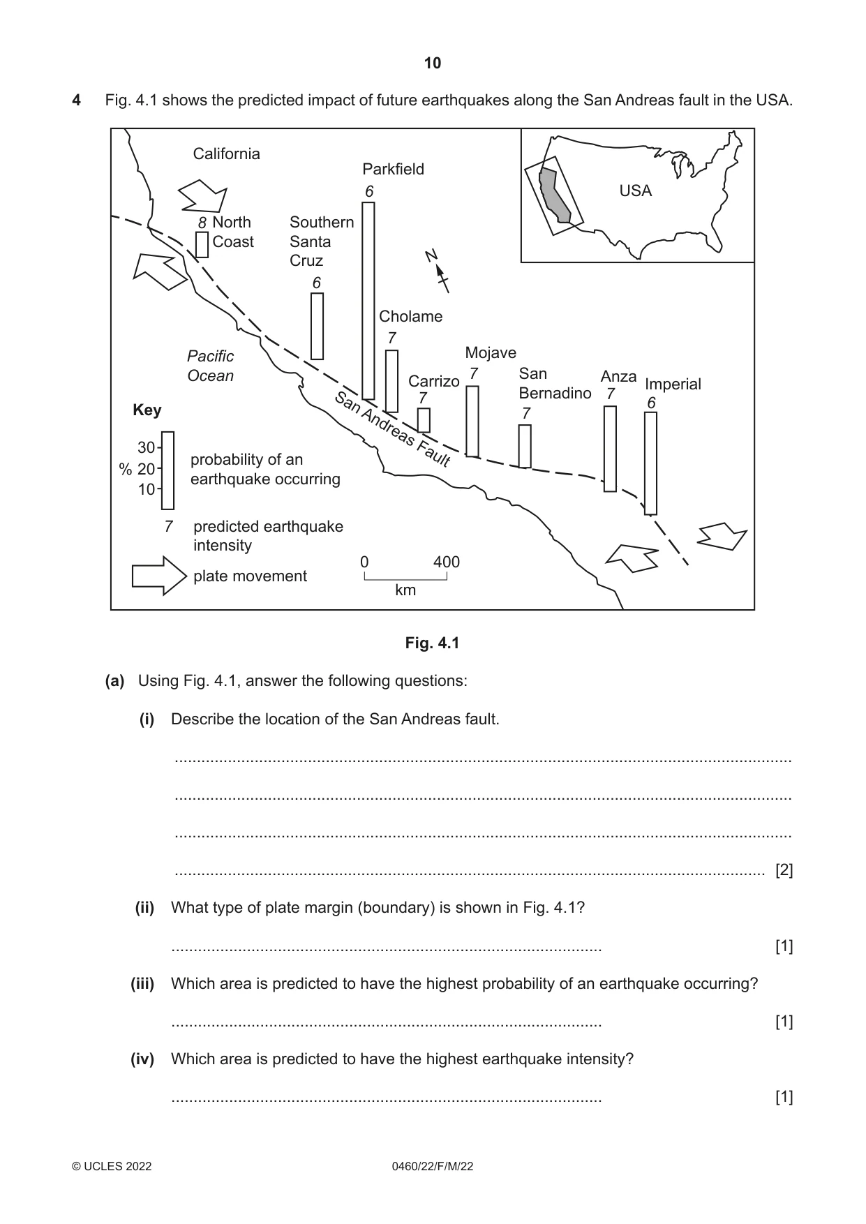 Cambridge IGCSE Geography 0460 2022 Feb/March Paper 2 · Variant 2 question paper, page 10 of 20