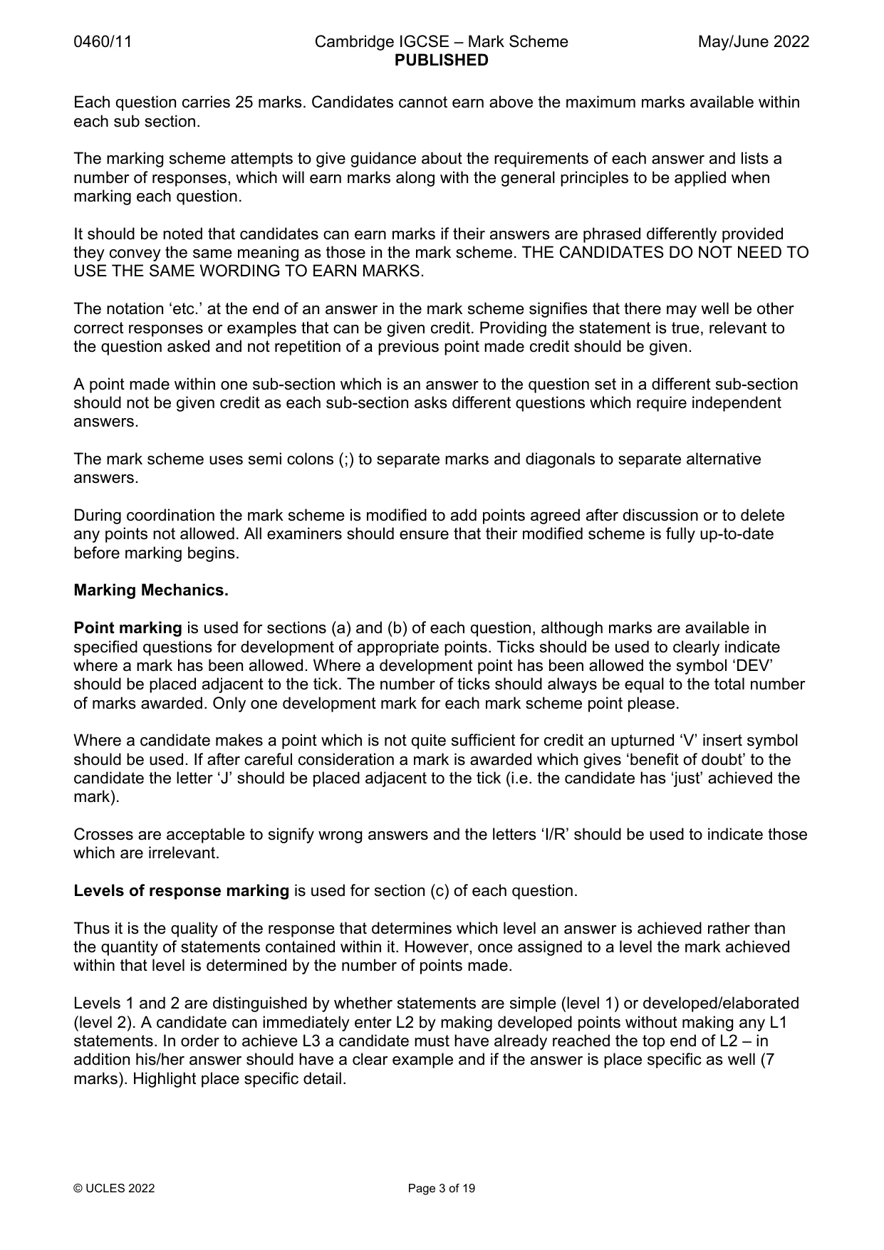 Mark scheme, page 3 of 19