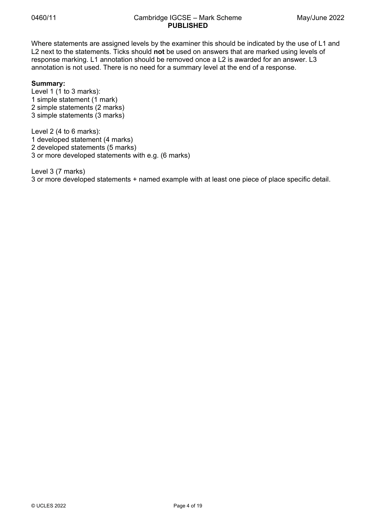 Mark scheme, page 4 of 19