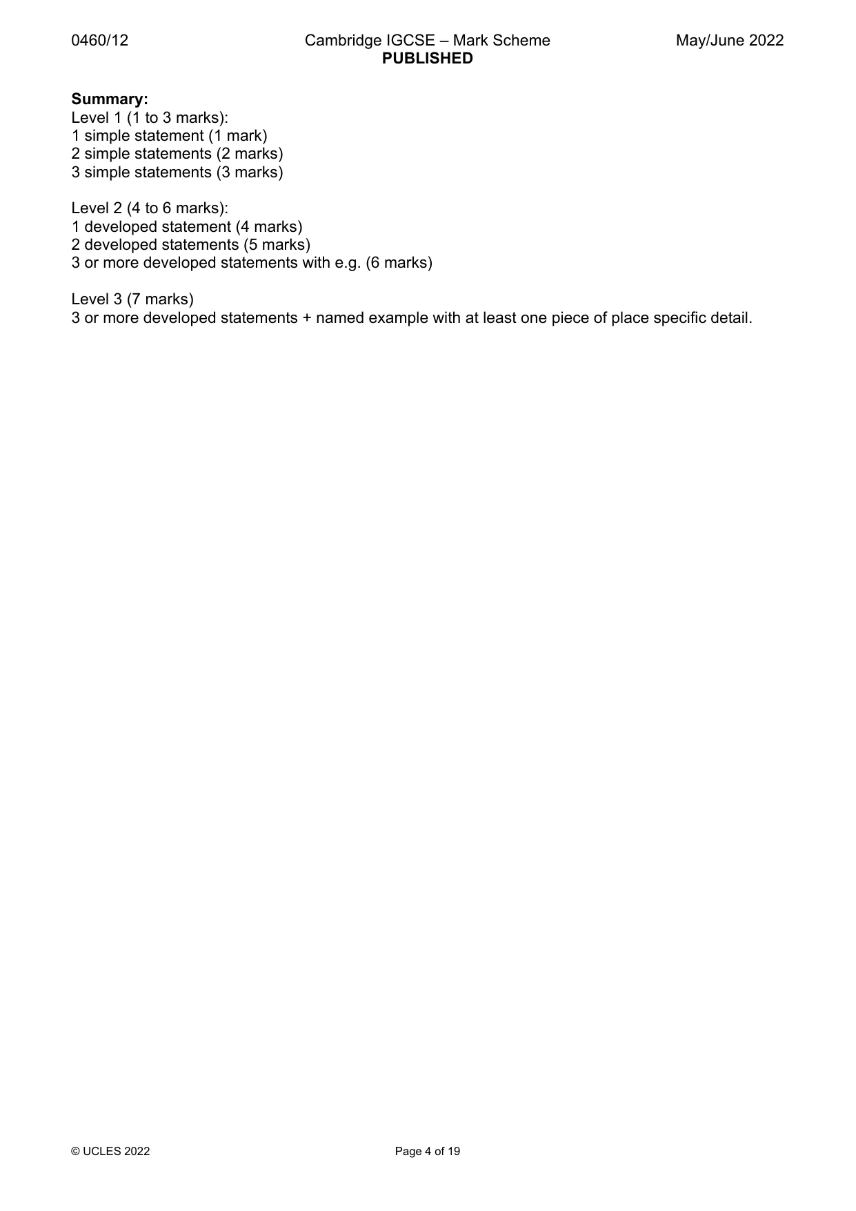 Mark scheme, page 4 of 19