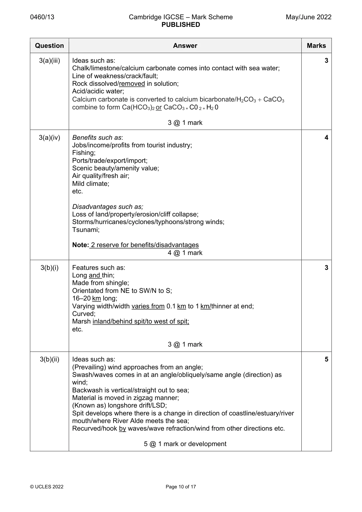 Mark scheme, page 10 of 17