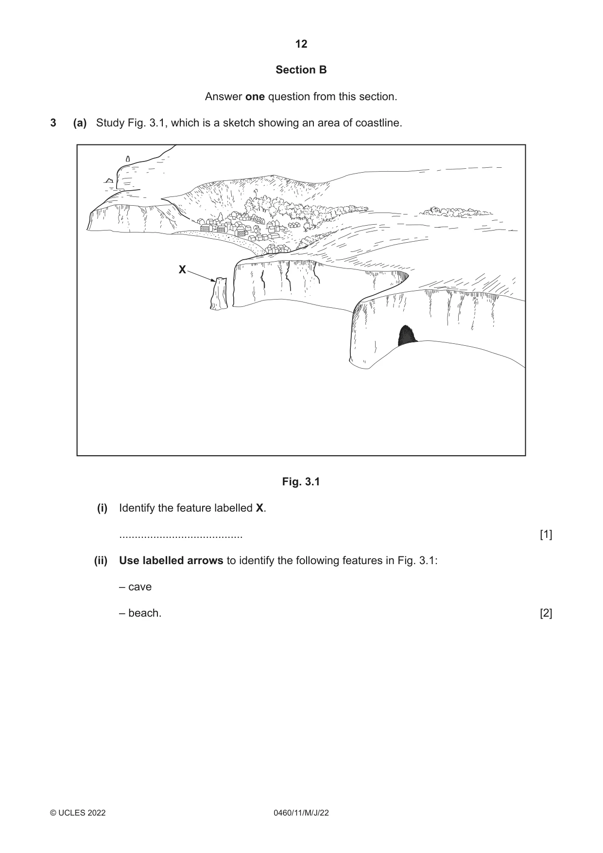 Cambridge IGCSE Geography 0460 2022 May/June Paper 1 · Variant 1 question paper, page 12 of 28