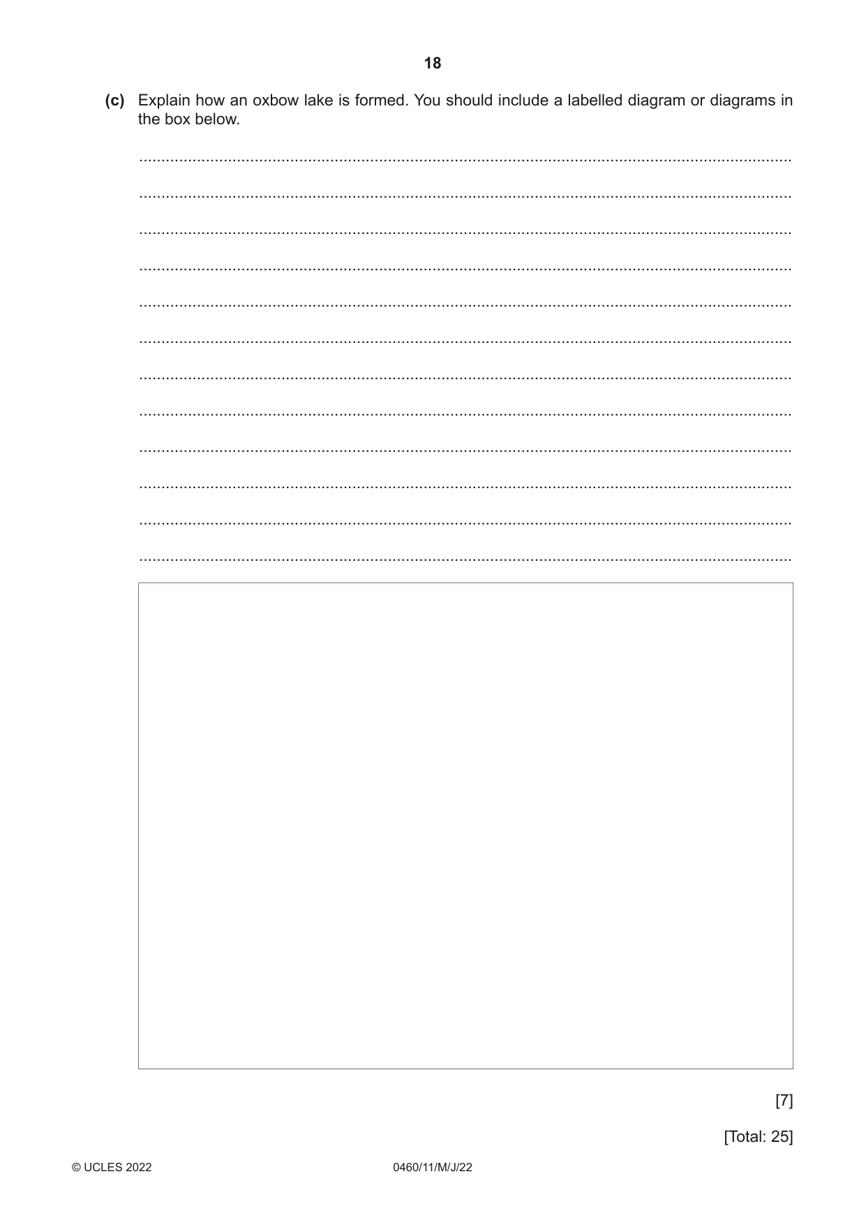 Cambridge IGCSE Geography 0460 2022 May/June Paper 1 · Variant 1 question paper, page 18 of 28