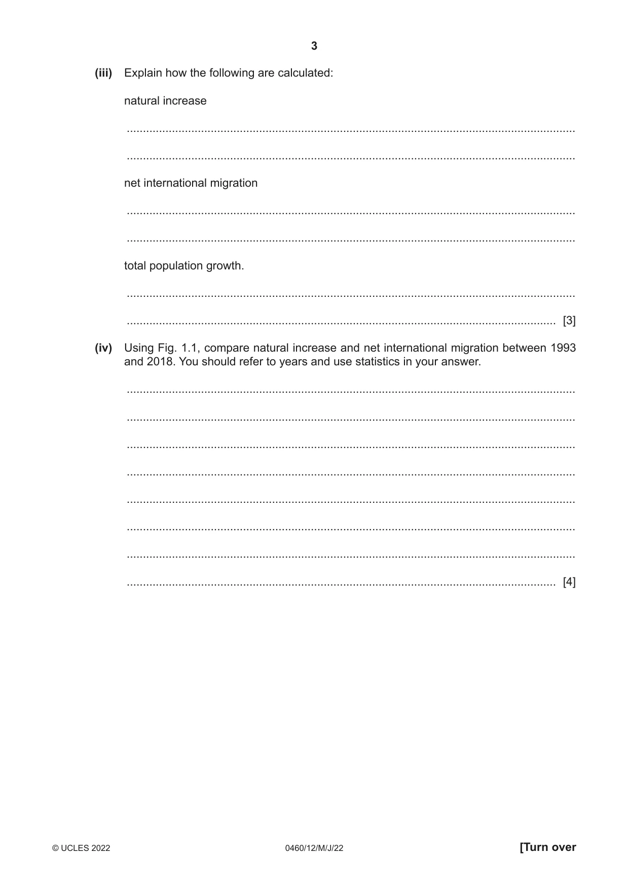 Cambridge IGCSE Geography 0460 2022 May/June Paper 1 · Variant 2 question paper, page 3 of 24