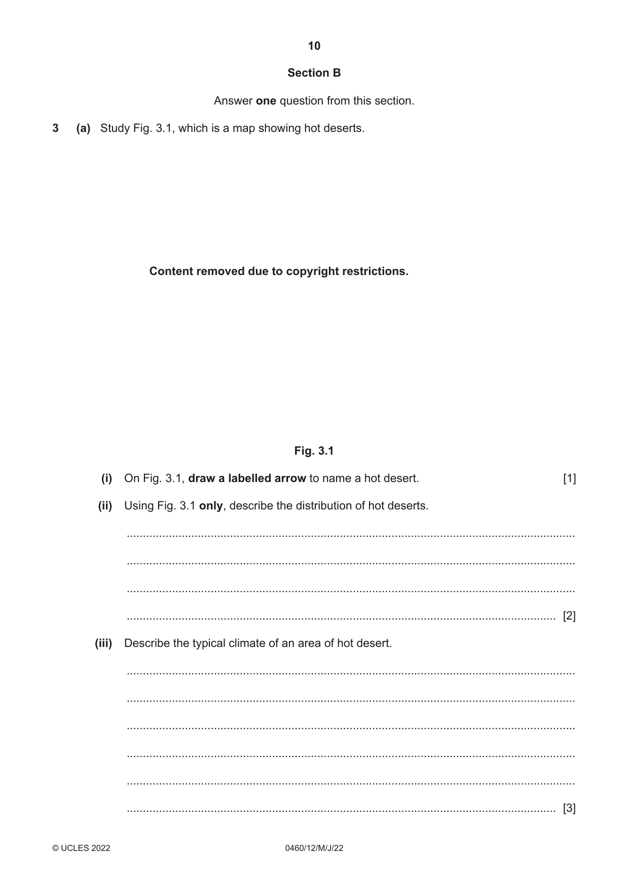 Cambridge IGCSE Geography 0460 2022 May/June Paper 1 · Variant 2 question paper, page 10 of 24