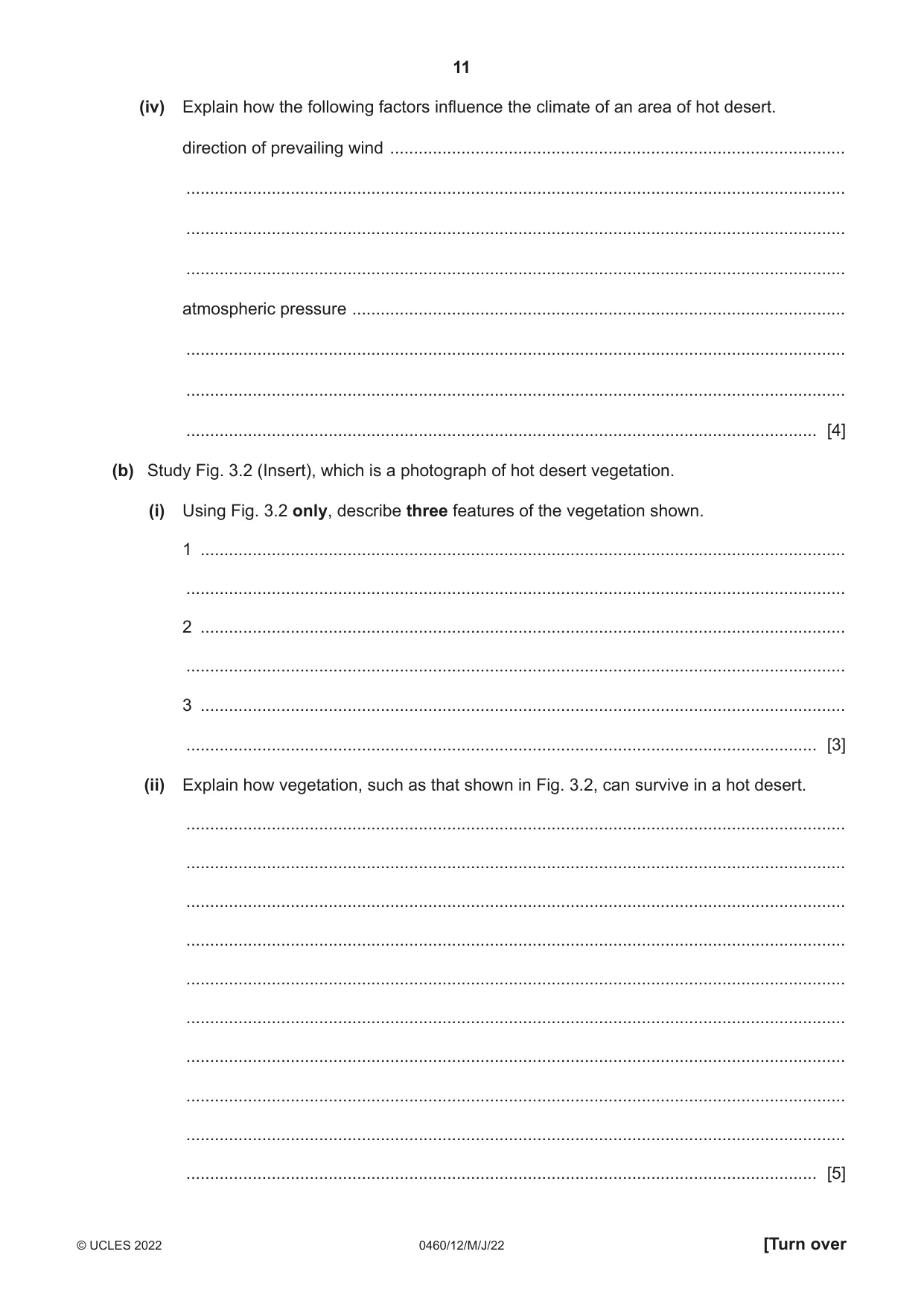Cambridge IGCSE Geography 0460 2022 May/June Paper 1 · Variant 2 question paper, page 11 of 24