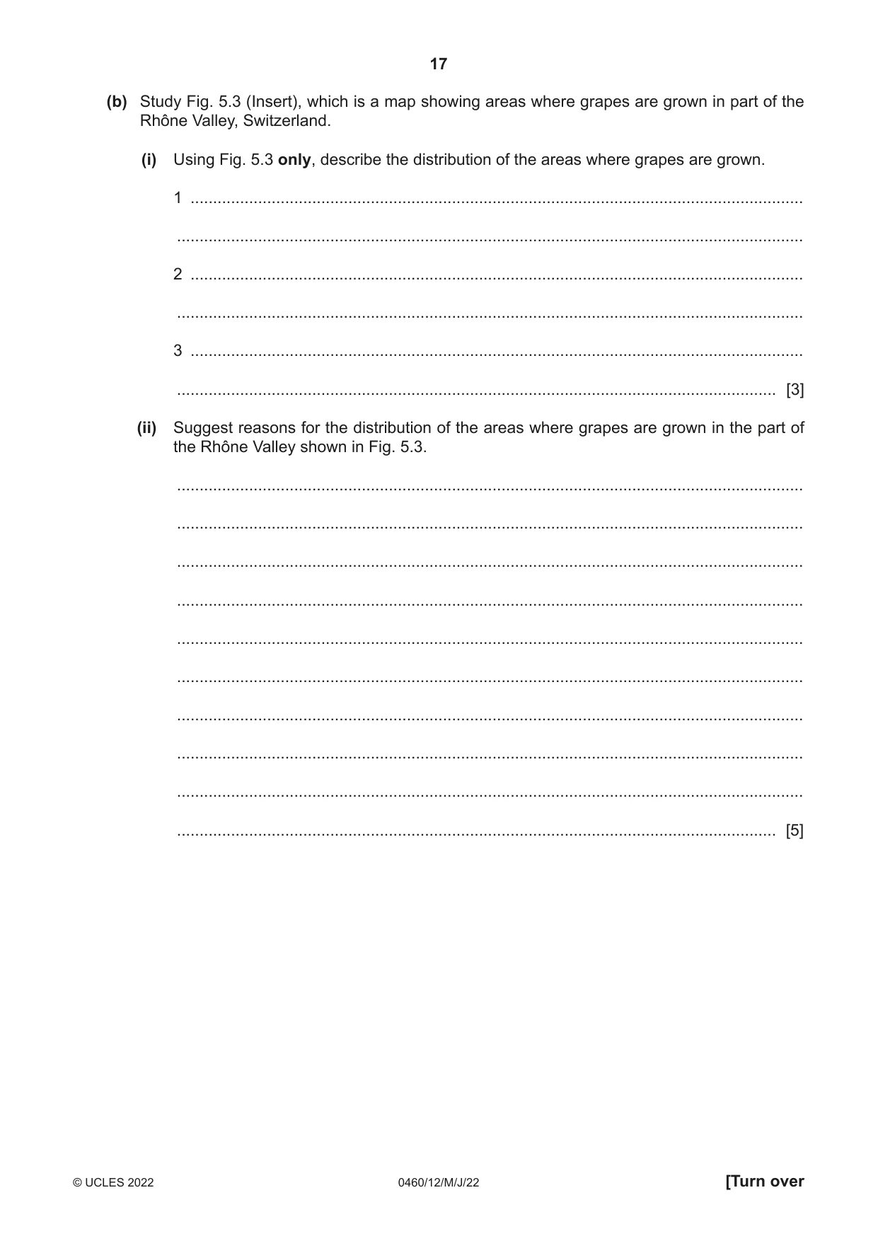 Cambridge IGCSE Geography 0460 2022 May/June Paper 1 · Variant 2 question paper, page 17 of 24