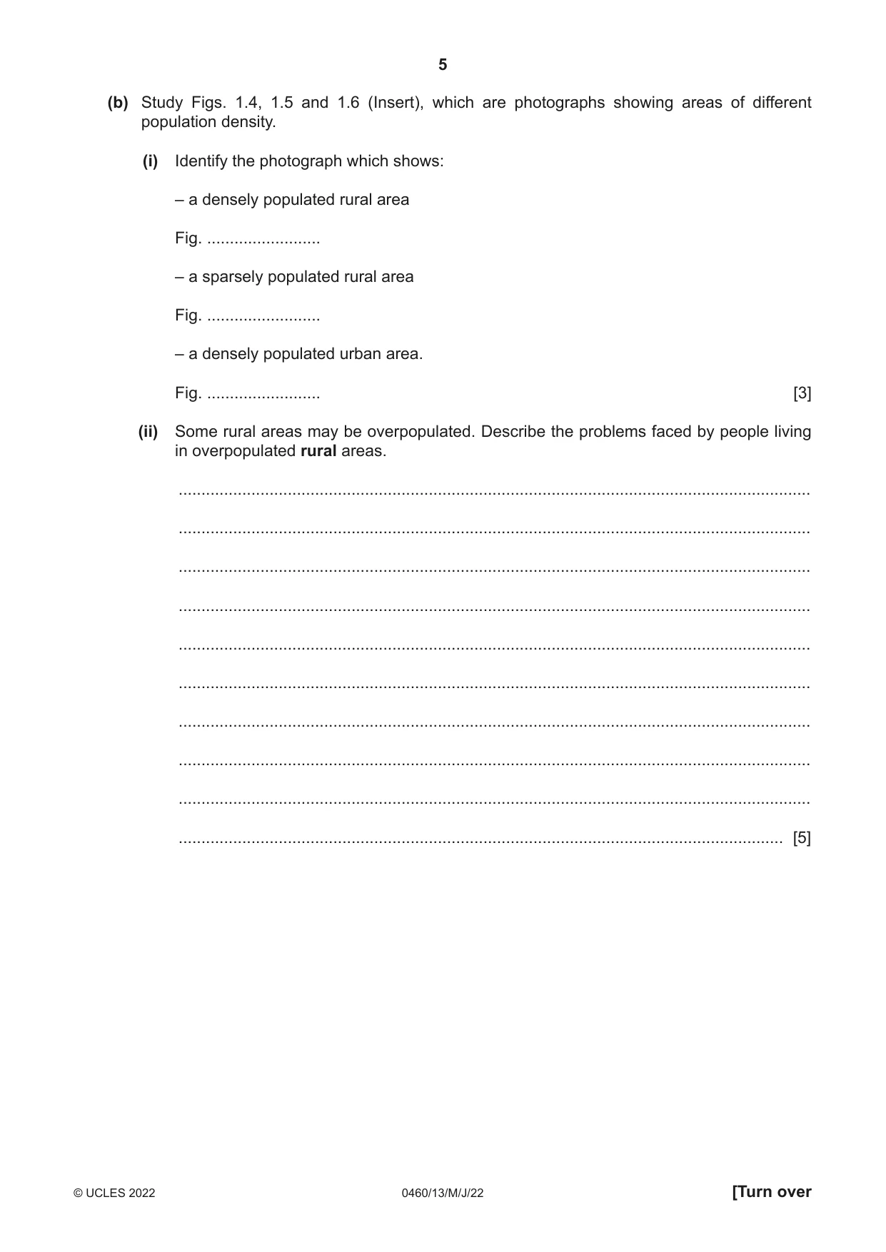 Cambridge IGCSE Geography 0460 2022 May/June Paper 1 · Variant 3 question paper, page 5 of 32