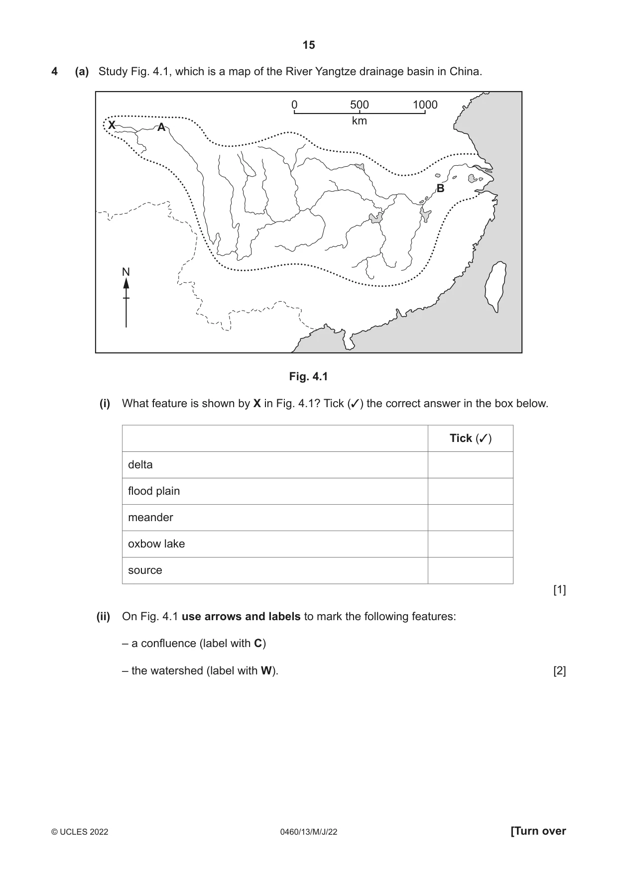 Cambridge IGCSE Geography 0460 2022 May/June Paper 1 · Variant 3 question paper, page 15 of 32