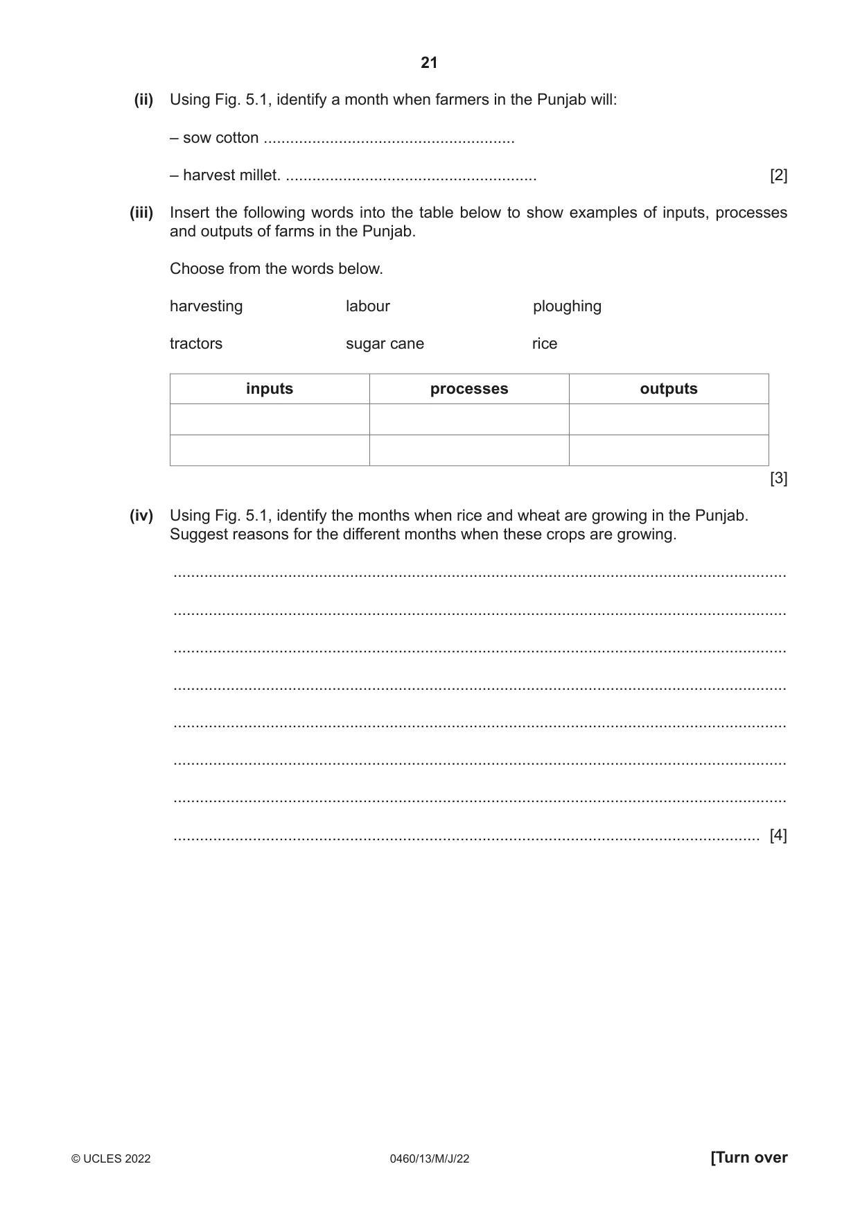 Cambridge IGCSE Geography 0460 2022 May/June Paper 1 · Variant 3 question paper, page 21 of 32