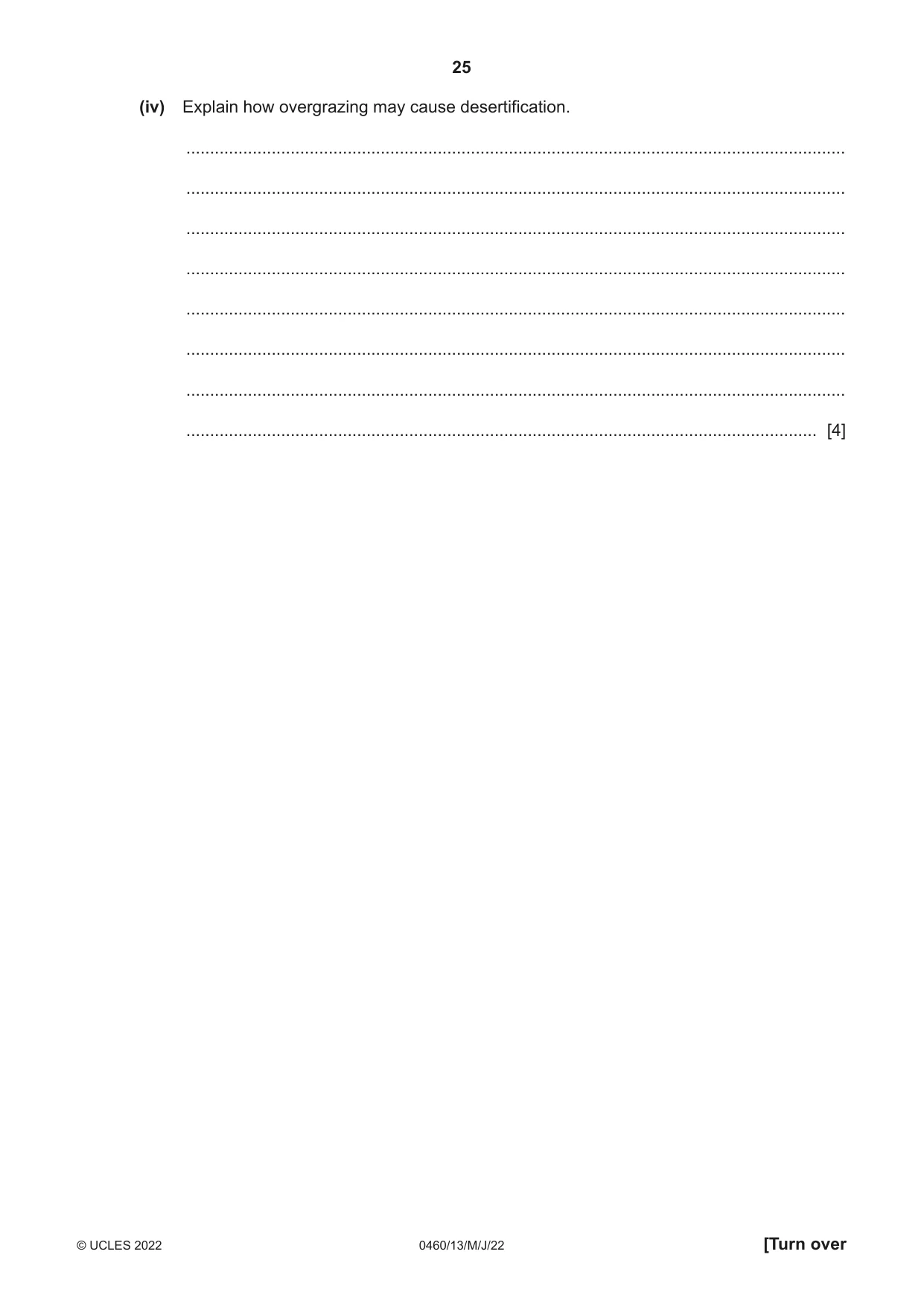 Cambridge IGCSE Geography 0460 2022 May/June Paper 1 · Variant 3 question paper, page 25 of 32