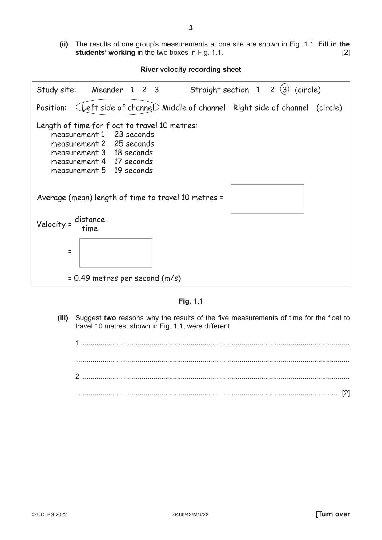 Cambridge IGCSE Geography 0460 2022 May/June Paper 4 · Variant 2 question paper, page 3 of 20