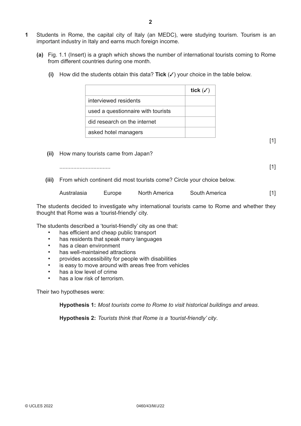 Cambridge IGCSE Geography 0460 2022 May/June Paper 4 · Variant 3 question paper, page 2 of 16