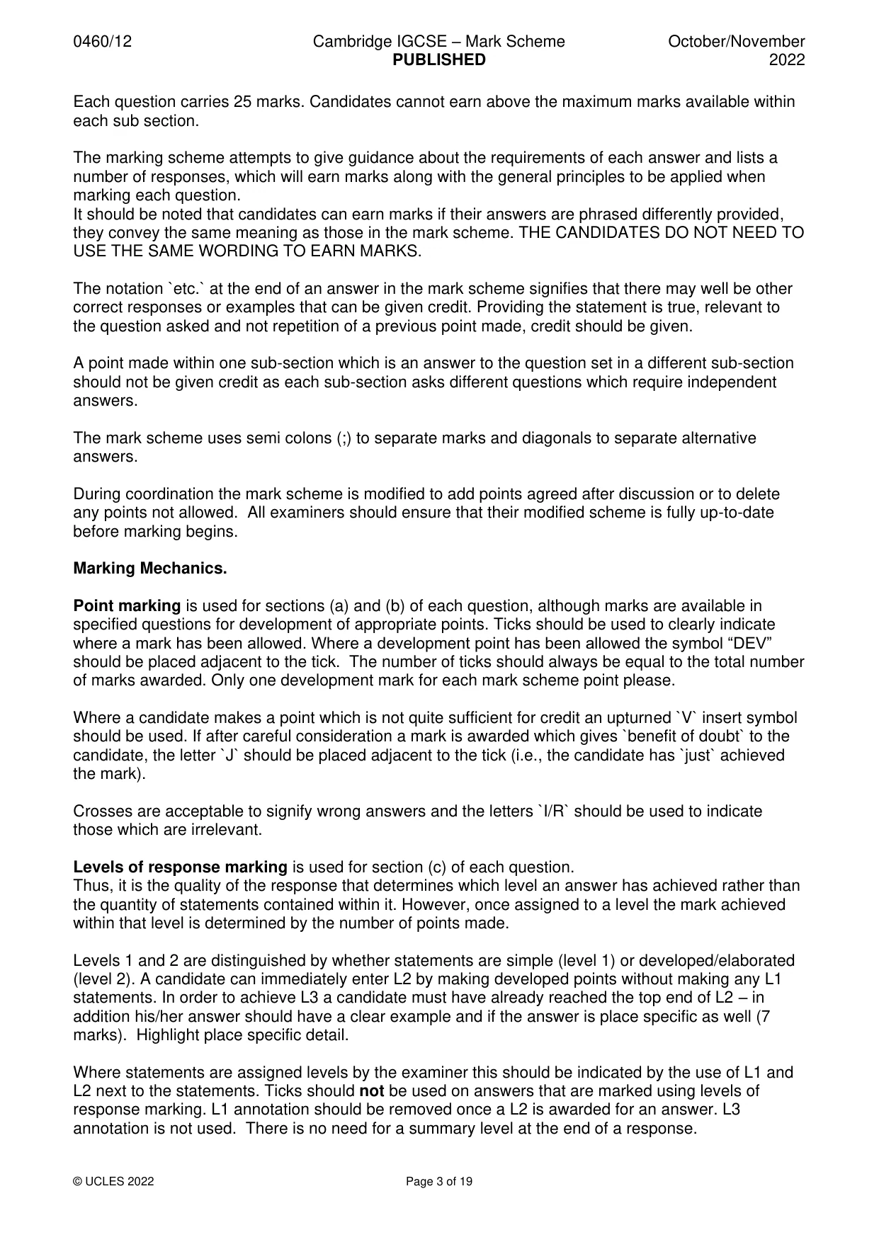 Mark scheme, page 3 of 19