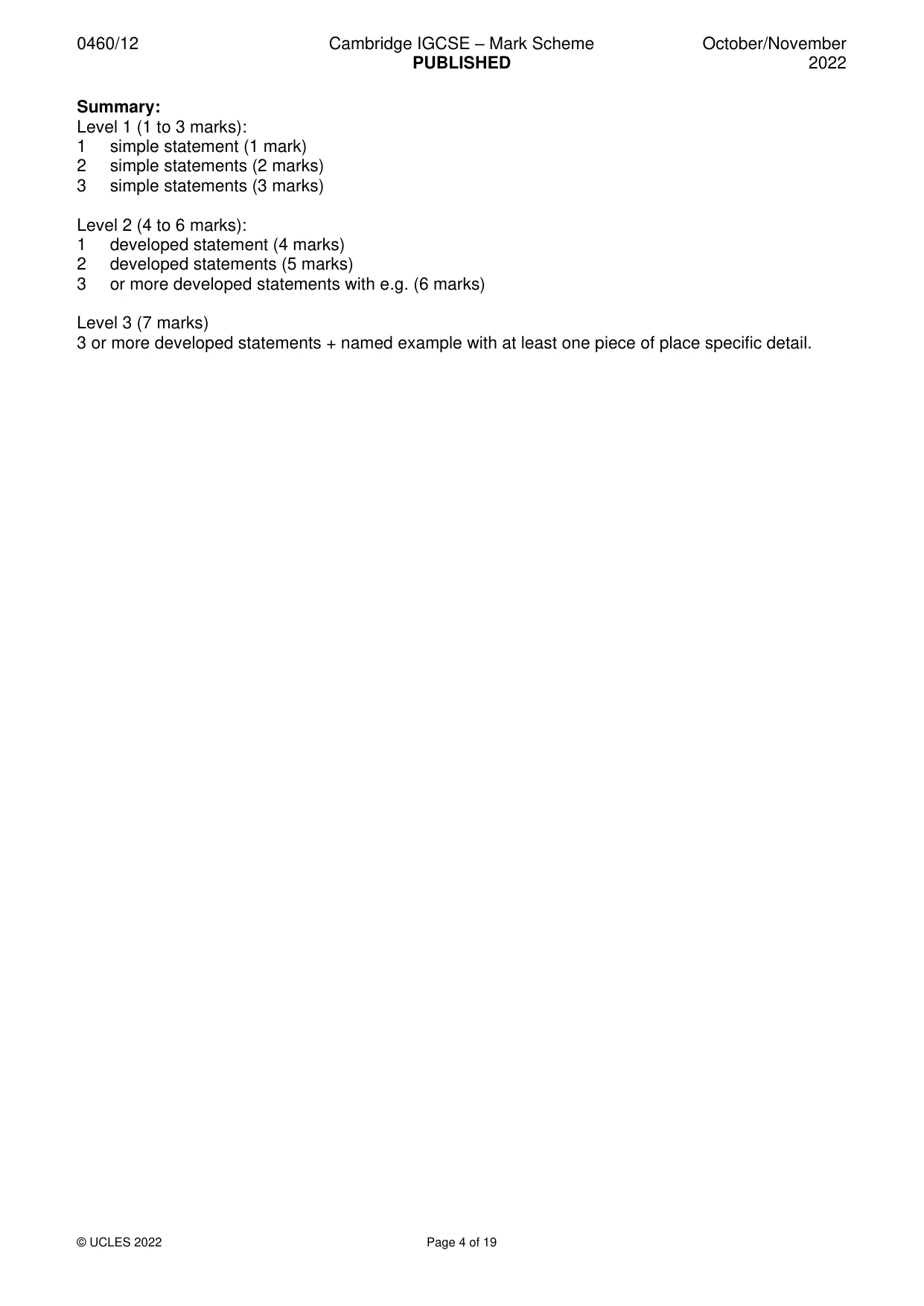 Mark scheme, page 4 of 19