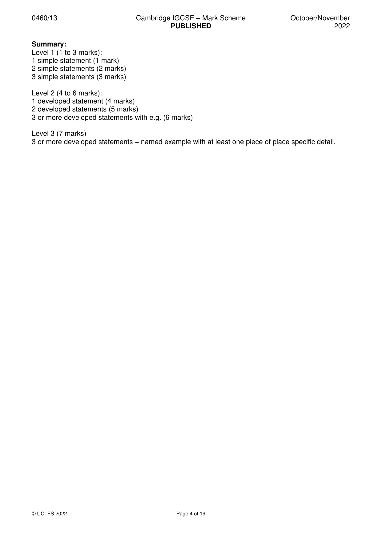 Mark scheme, page 4 of 19
