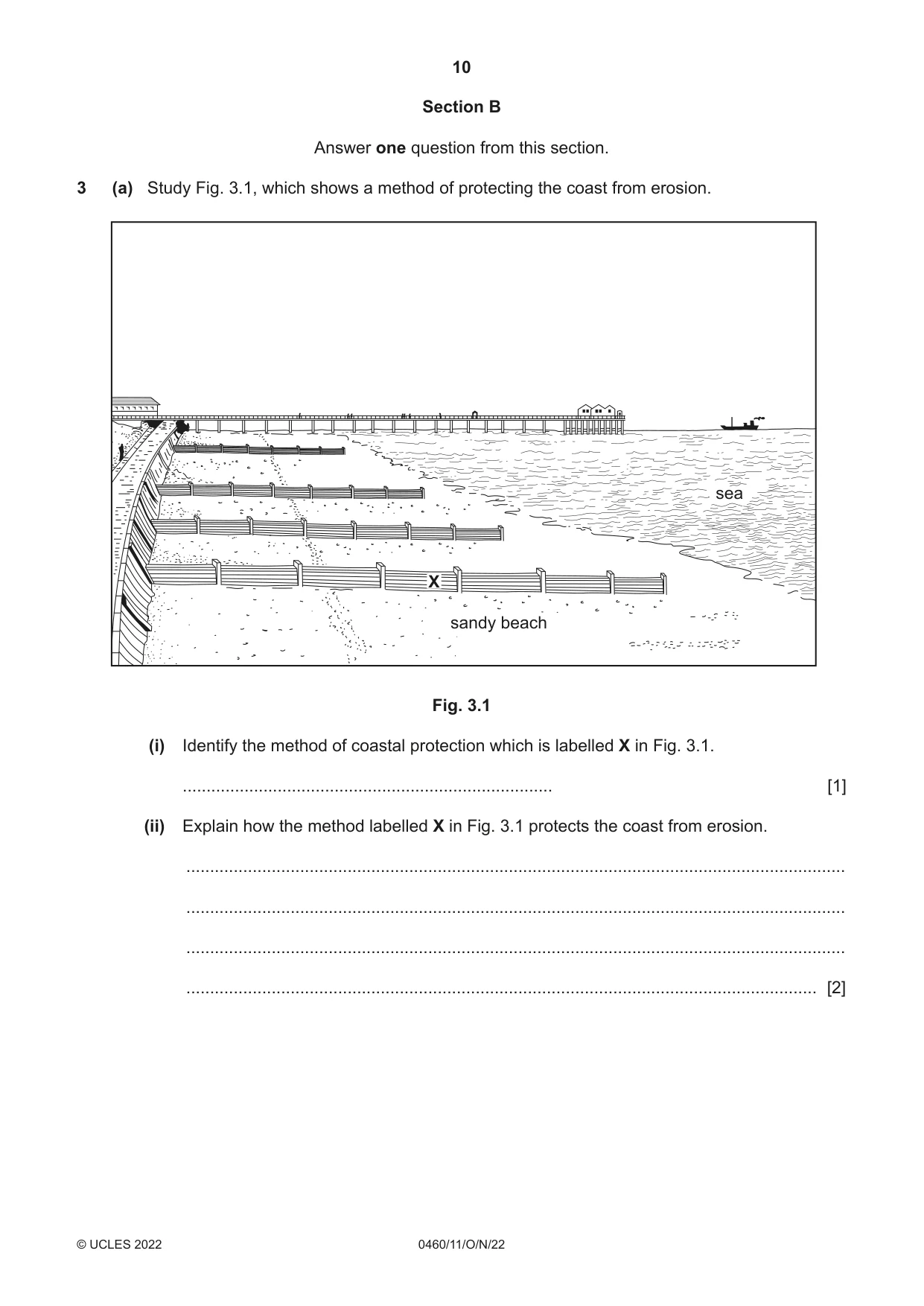 Cambridge IGCSE Geography 0460 2022 Oct/Nov Paper 1 · Variant 1 question paper, page 10 of 28