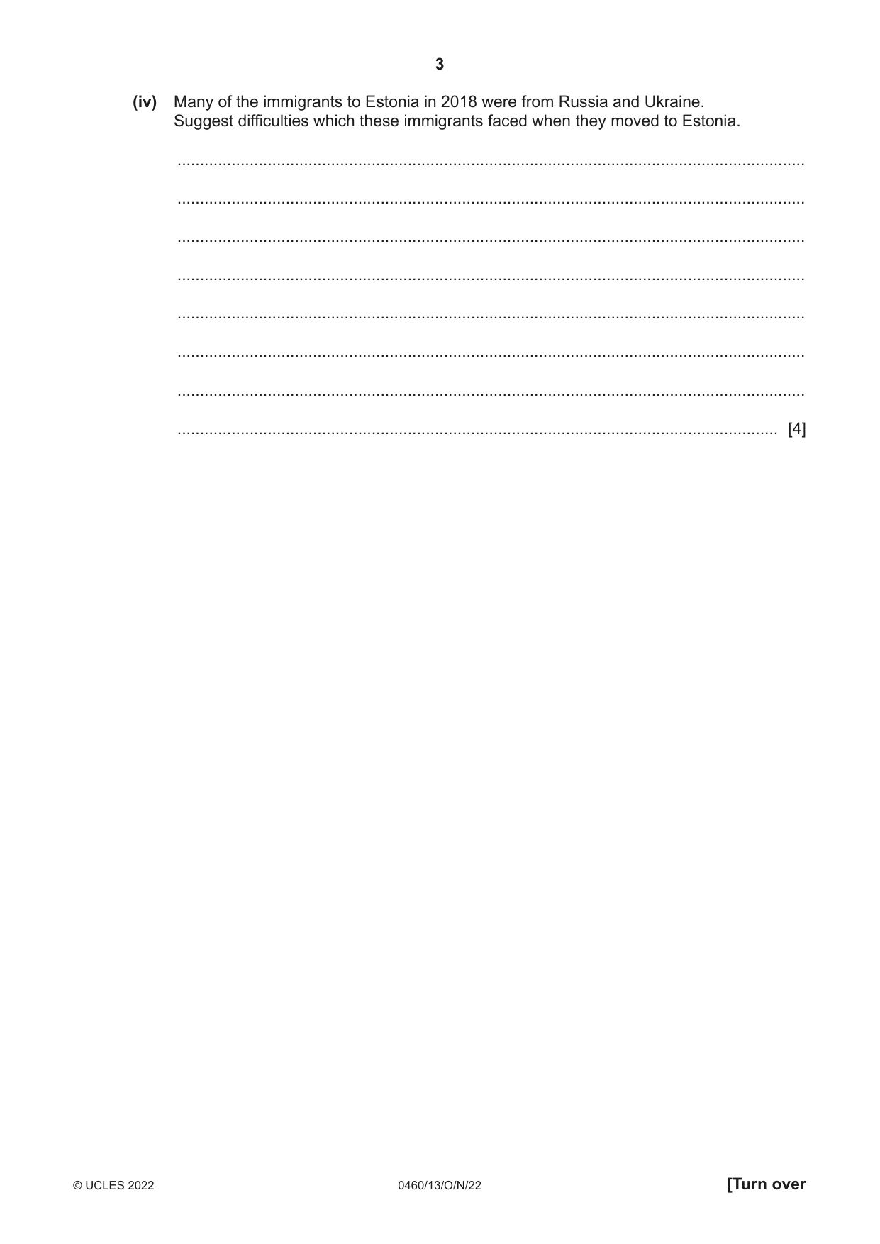 Cambridge IGCSE Geography 0460 2022 Oct/Nov Paper 1 · Variant 3 question paper, page 3 of 32