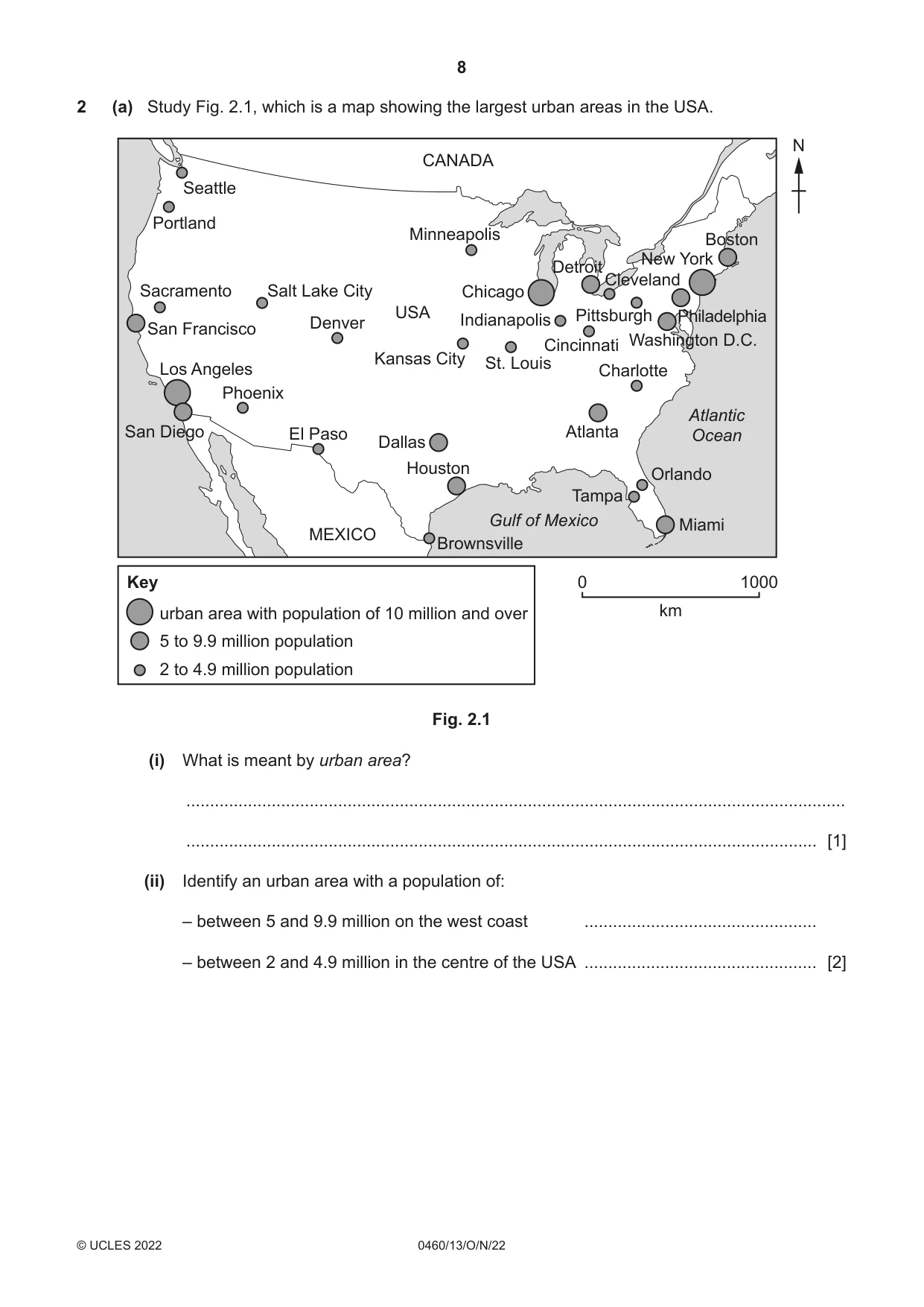 Cambridge IGCSE Geography 0460 2022 Oct/Nov Paper 1 · Variant 3 question paper, page 8 of 32