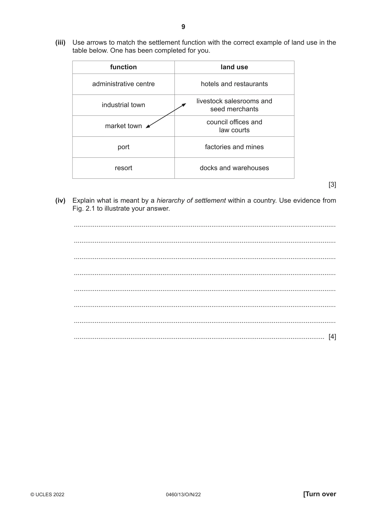 Cambridge IGCSE Geography 0460 2022 Oct/Nov Paper 1 · Variant 3 question paper, page 9 of 32