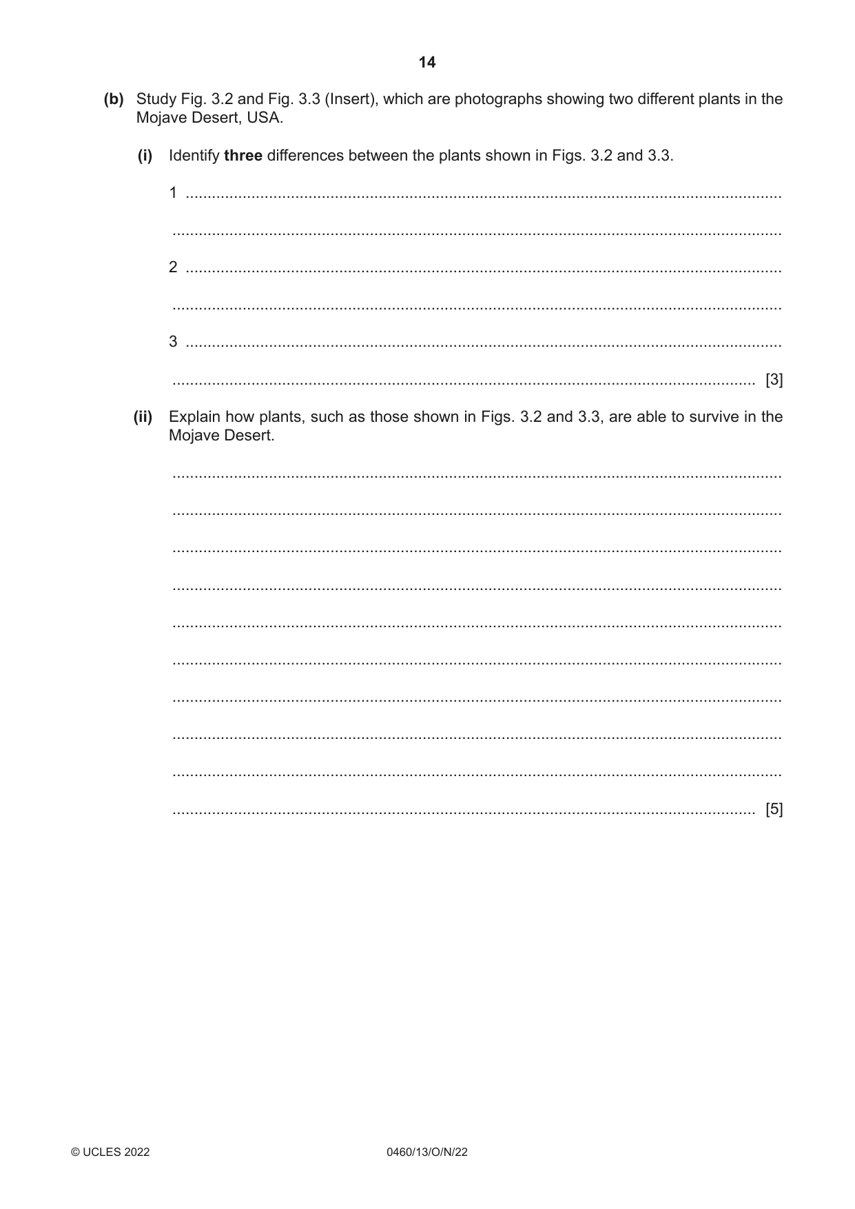 Cambridge IGCSE Geography 0460 2022 Oct/Nov Paper 1 · Variant 3 question paper, page 14 of 32