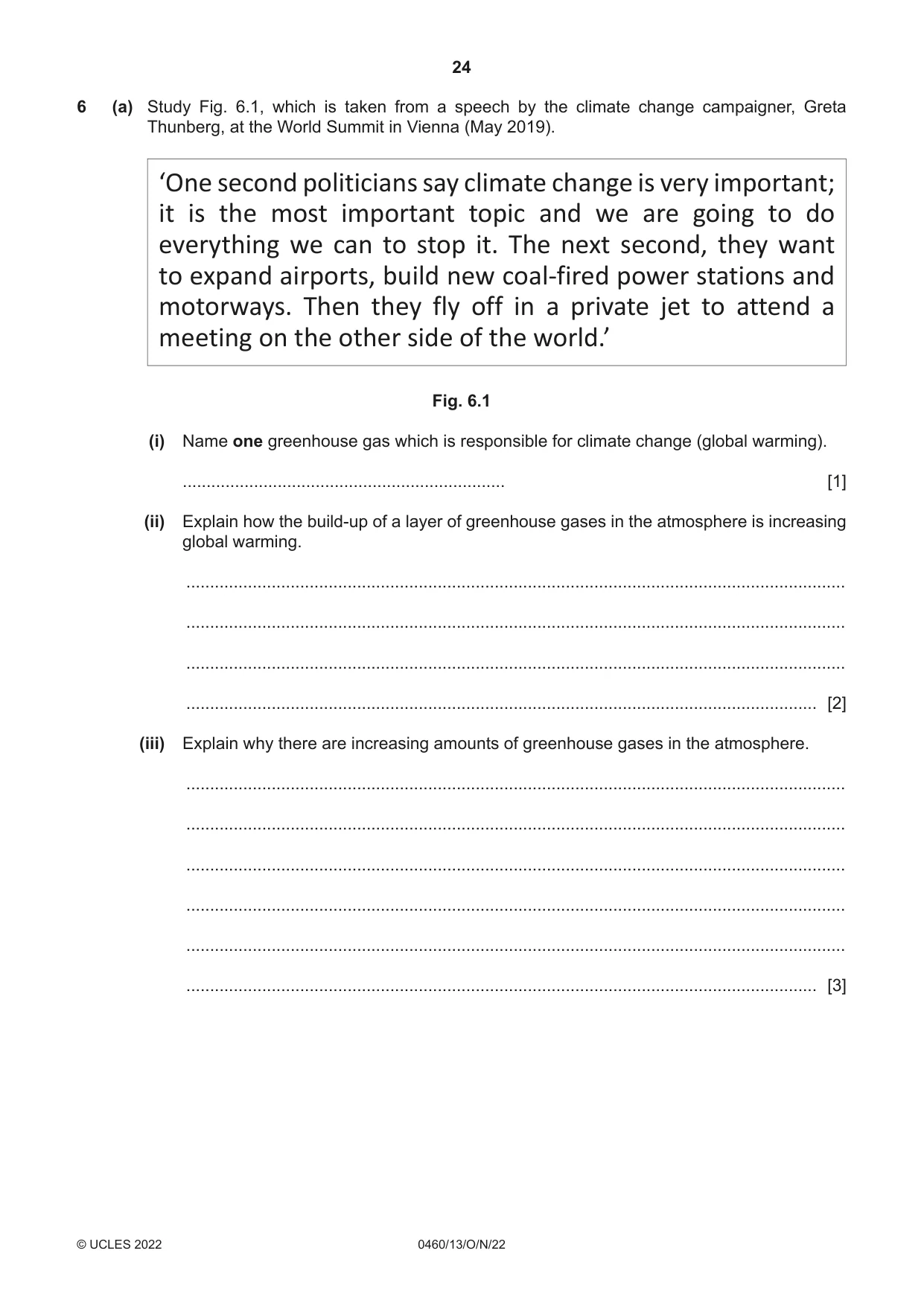 Cambridge IGCSE Geography 0460 2022 Oct/Nov Paper 1 · Variant 3 question paper, page 24 of 32