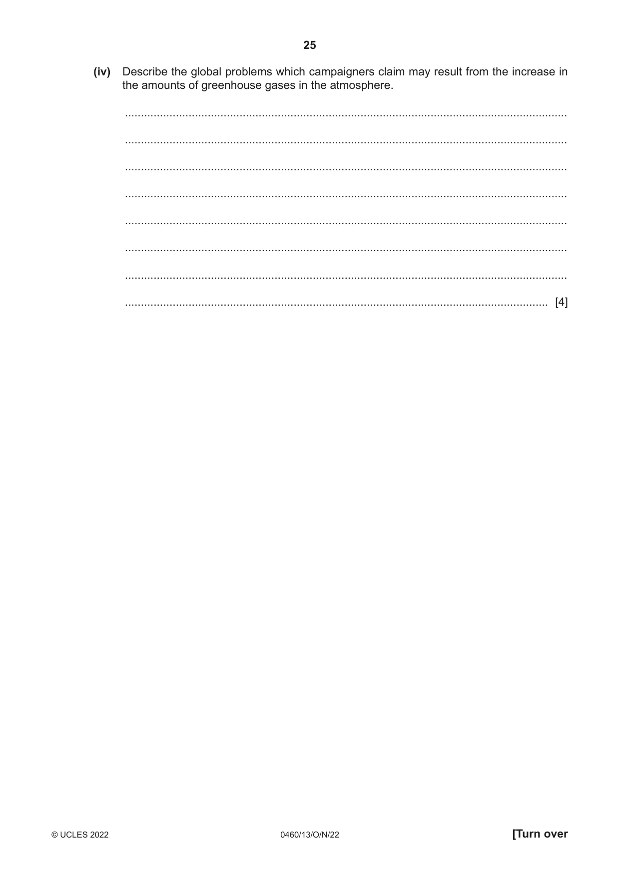 Cambridge IGCSE Geography 0460 2022 Oct/Nov Paper 1 · Variant 3 question paper, page 25 of 32