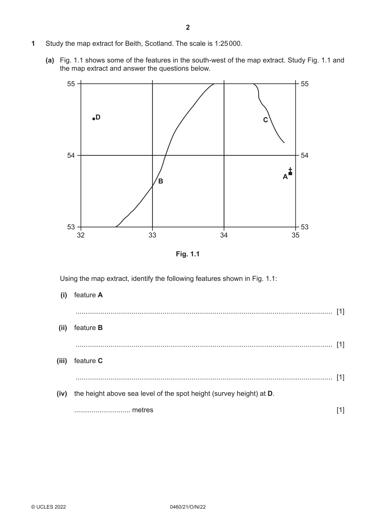 Cambridge IGCSE Geography 0460 2022 Oct/Nov Paper 2 · Variant 1 question paper, page 2 of 16