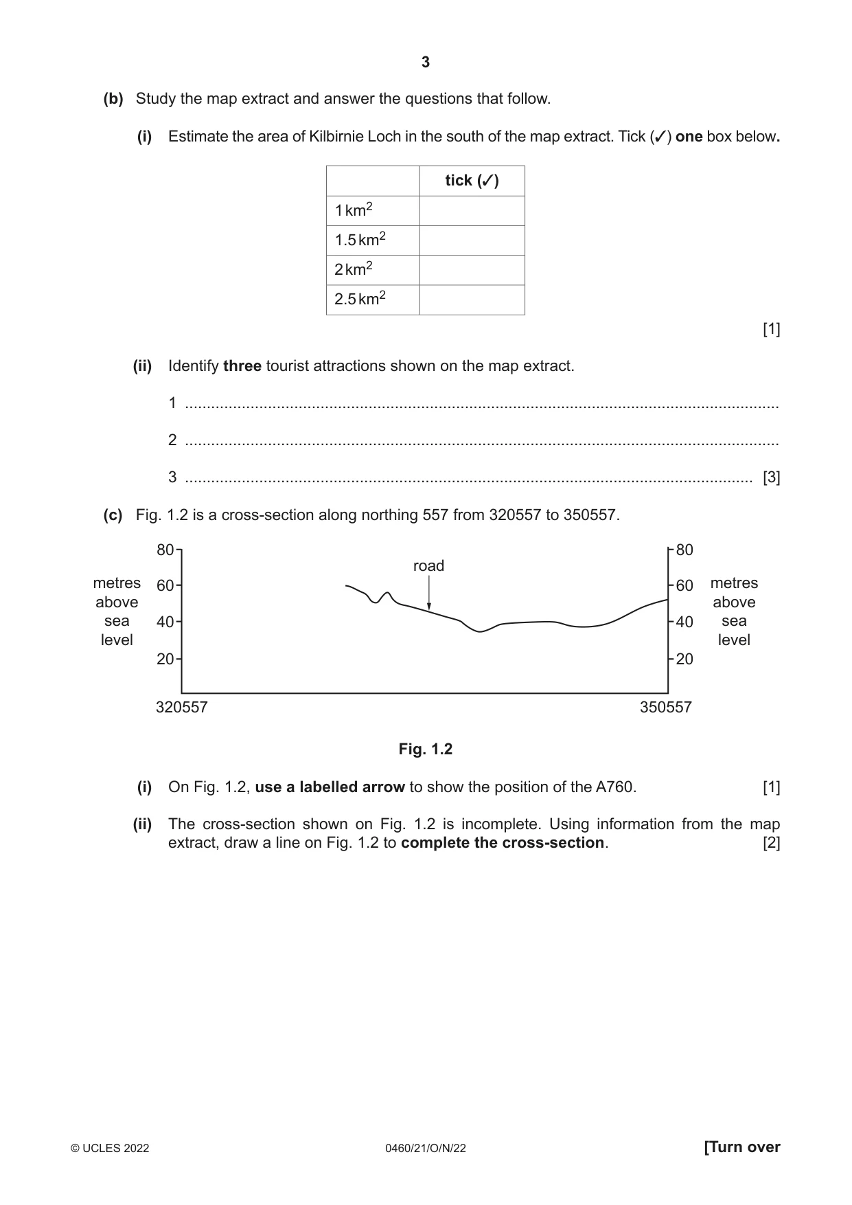 Cambridge IGCSE Geography 0460 2022 Oct/Nov Paper 2 · Variant 1 question paper, page 3 of 16