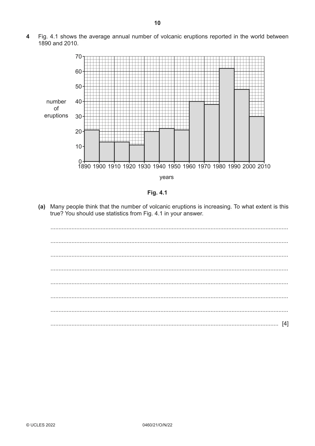 Cambridge IGCSE Geography 0460 2022 Oct/Nov Paper 2 · Variant 1 question paper, page 10 of 16