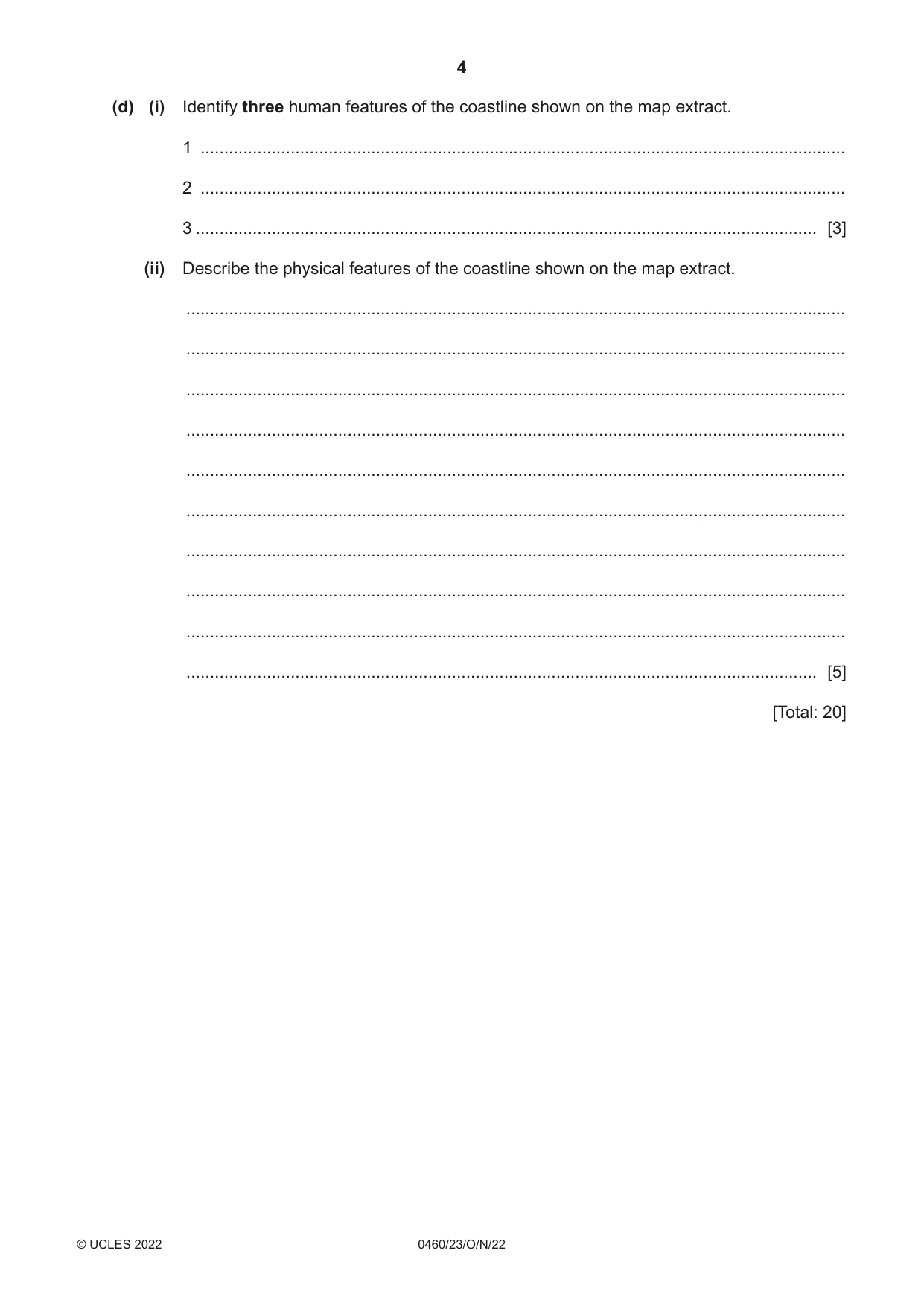 Cambridge IGCSE Geography 0460 2022 Oct/Nov Paper 2 · Variant 3 question paper, page 4 of 16