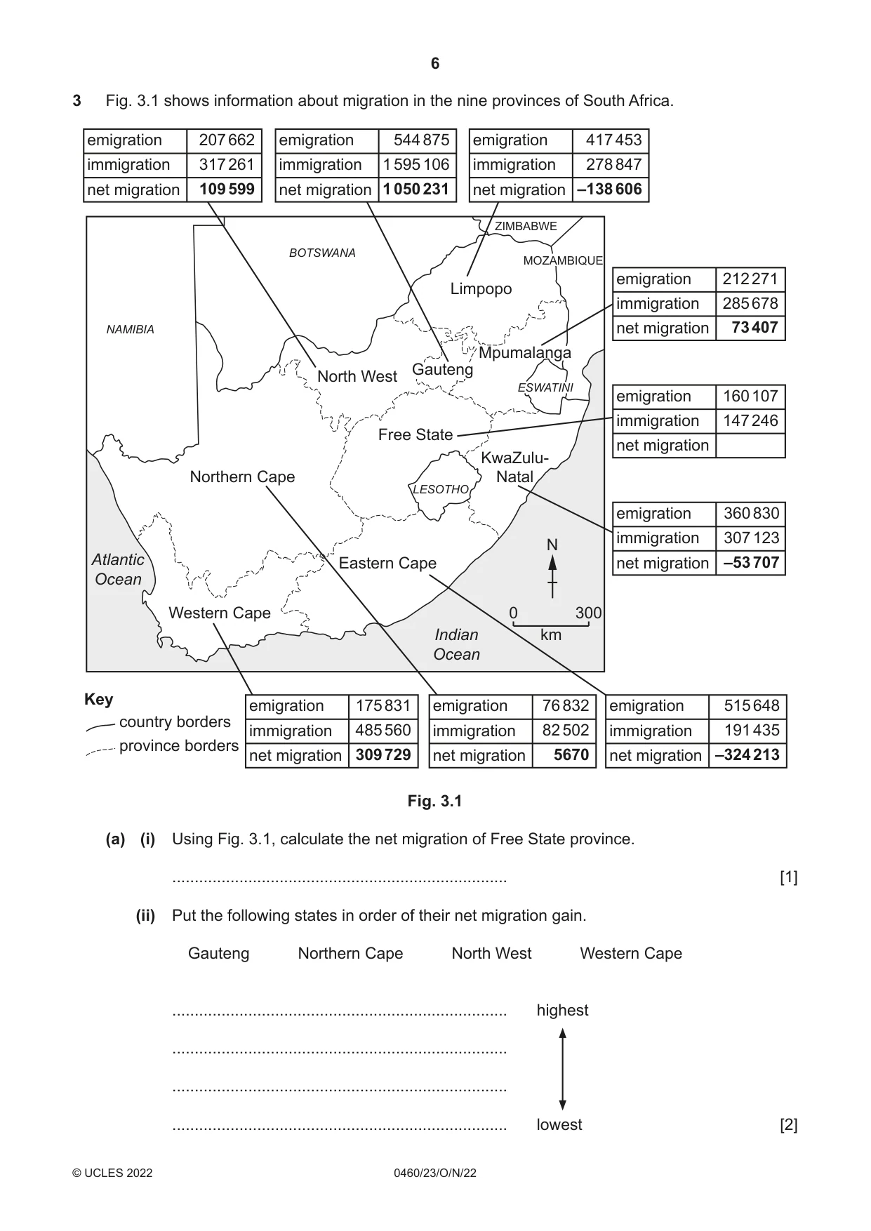 Cambridge IGCSE Geography 0460 2022 Oct/Nov Paper 2 · Variant 3 question paper, page 6 of 16