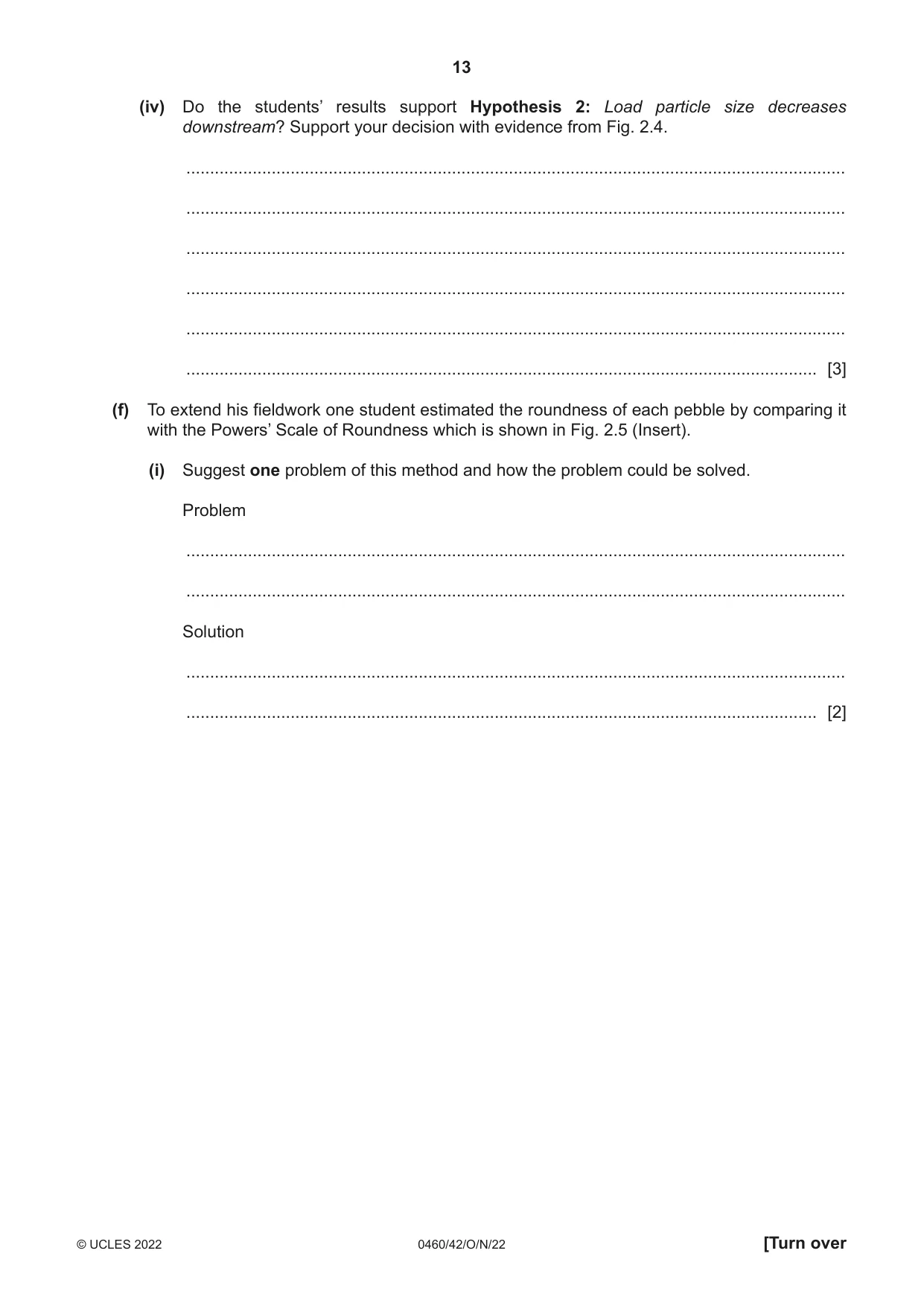 Cambridge IGCSE Geography 0460 2022 Oct/Nov Paper 4 · Variant 2 question paper, page 13 of 16