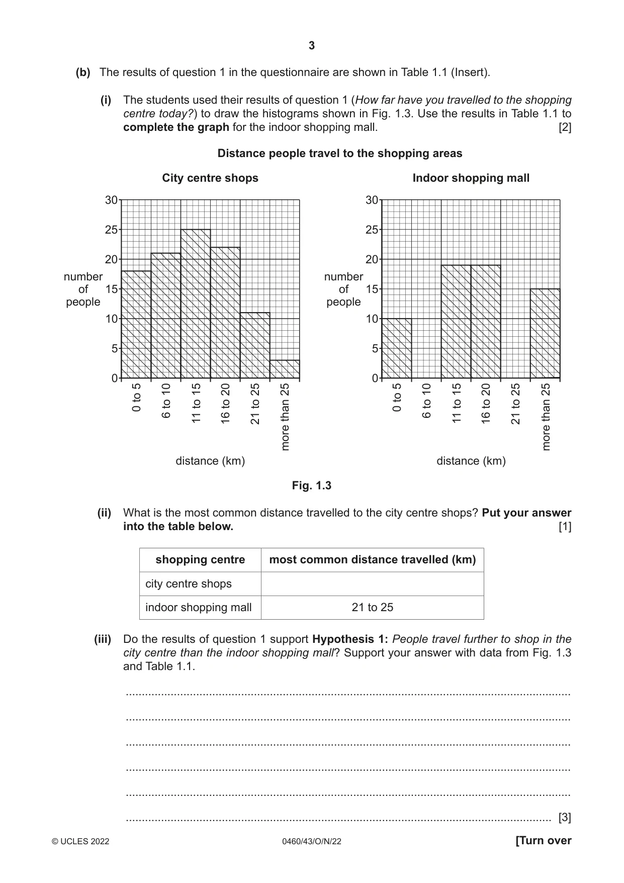 Cambridge IGCSE Geography 0460 2022 Oct/Nov Paper 4 · Variant 3 question paper, page 3 of 20