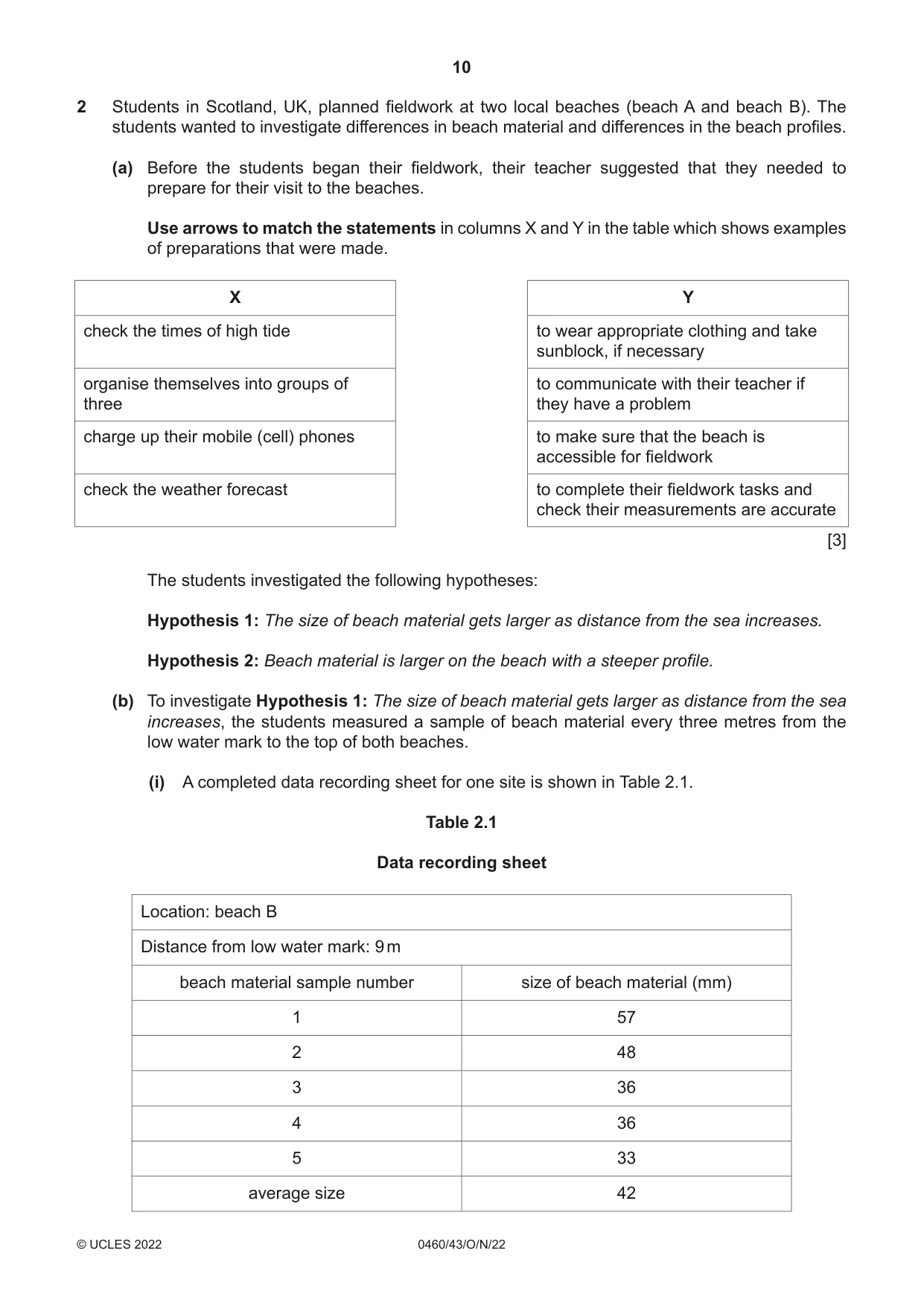 Cambridge IGCSE Geography 0460 2022 Oct/Nov Paper 4 · Variant 3 question paper, page 10 of 20