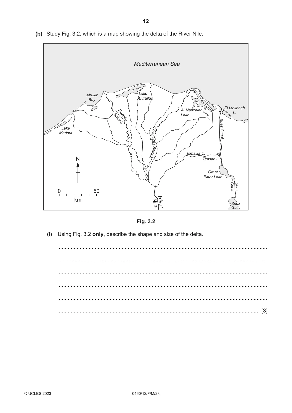 Cambridge IGCSE Geography 0460 2023 Feb/March Paper 1 · Variant 2 question paper, page 12 of 32