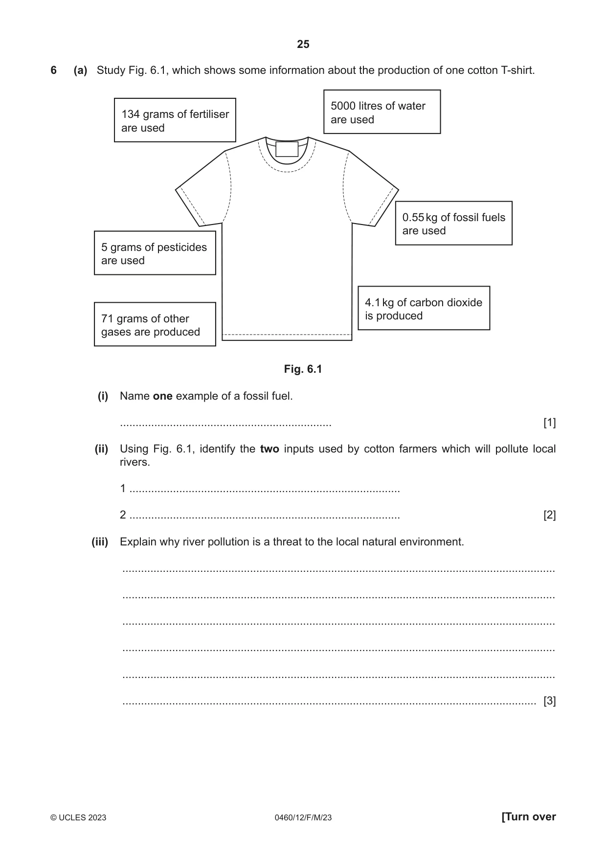 Cambridge IGCSE Geography 0460 2023 Feb/March Paper 1 · Variant 2 question paper, page 25 of 32
