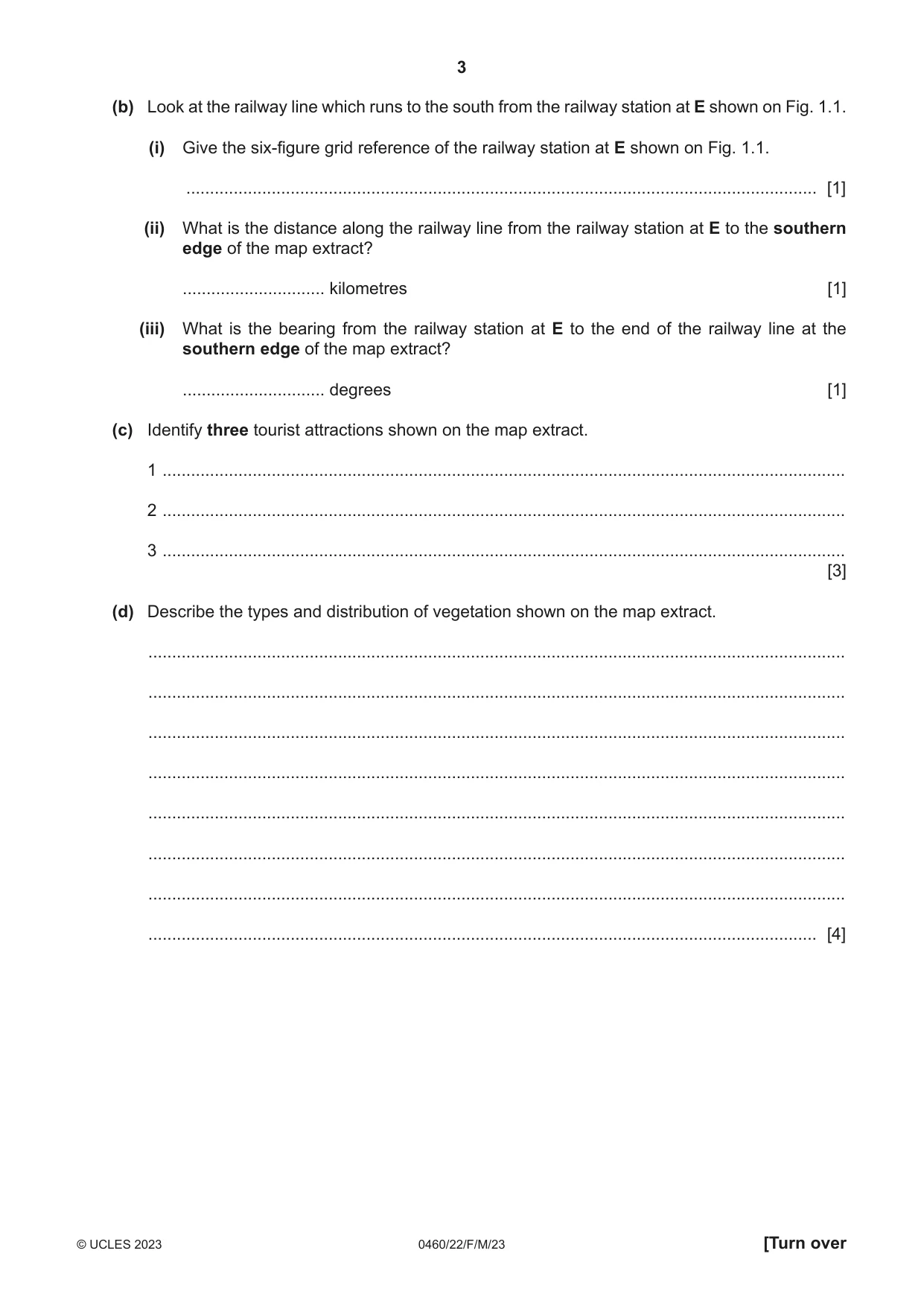 Cambridge IGCSE Geography 0460 2023 Feb/March Paper 2 · Variant 2 question paper, page 3 of 20