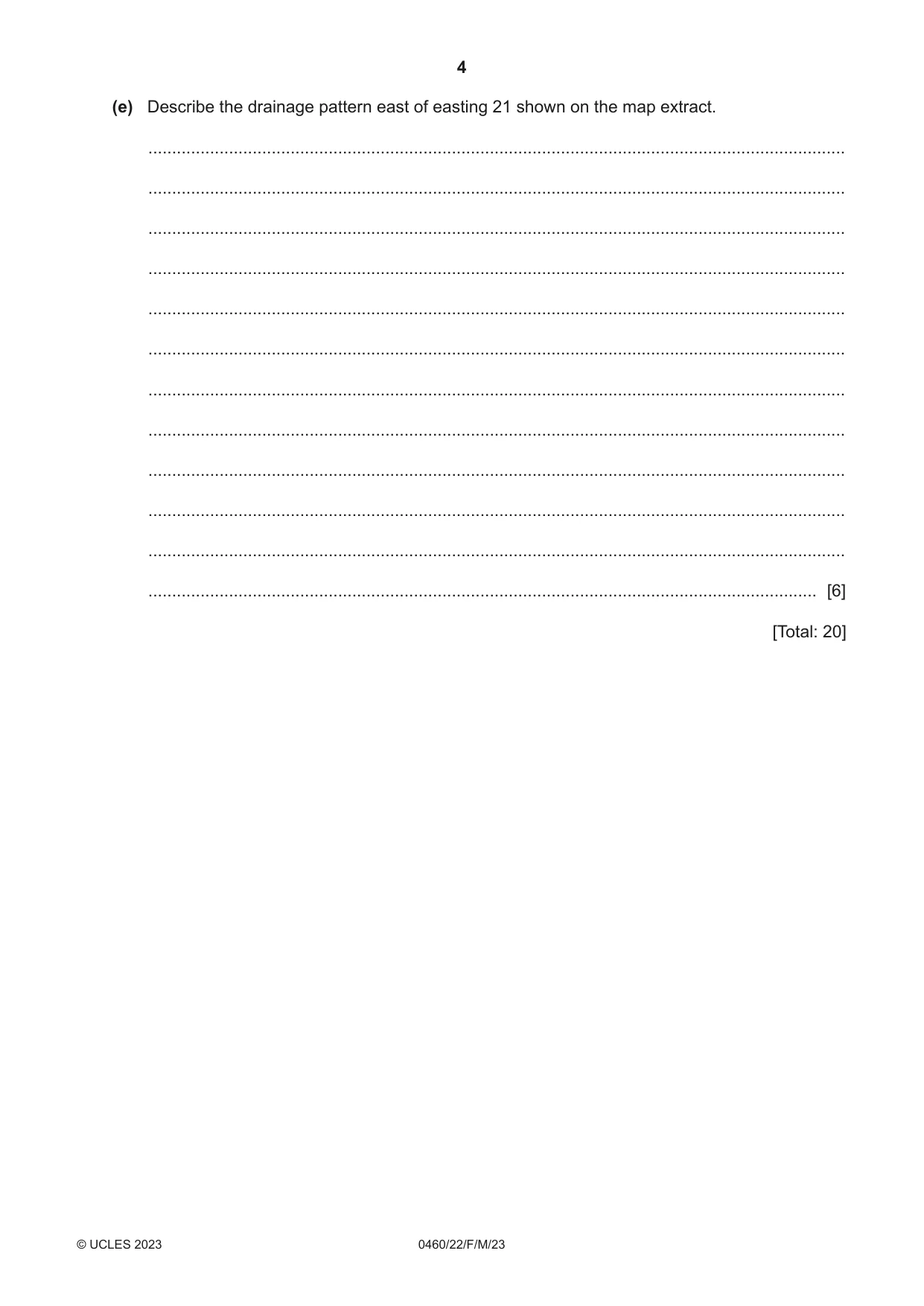 Cambridge IGCSE Geography 0460 2023 Feb/March Paper 2 · Variant 2 question paper, page 4 of 20