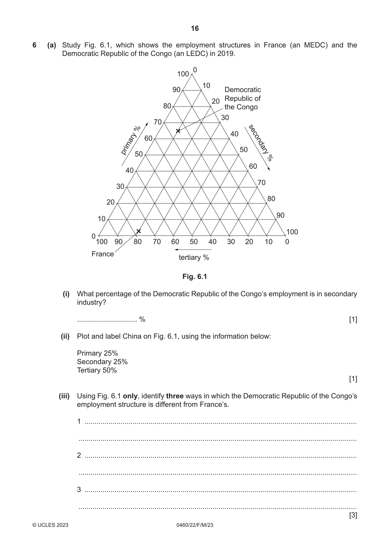 Cambridge IGCSE Geography 0460 2023 Feb/March Paper 2 · Variant 2 question paper, page 16 of 20