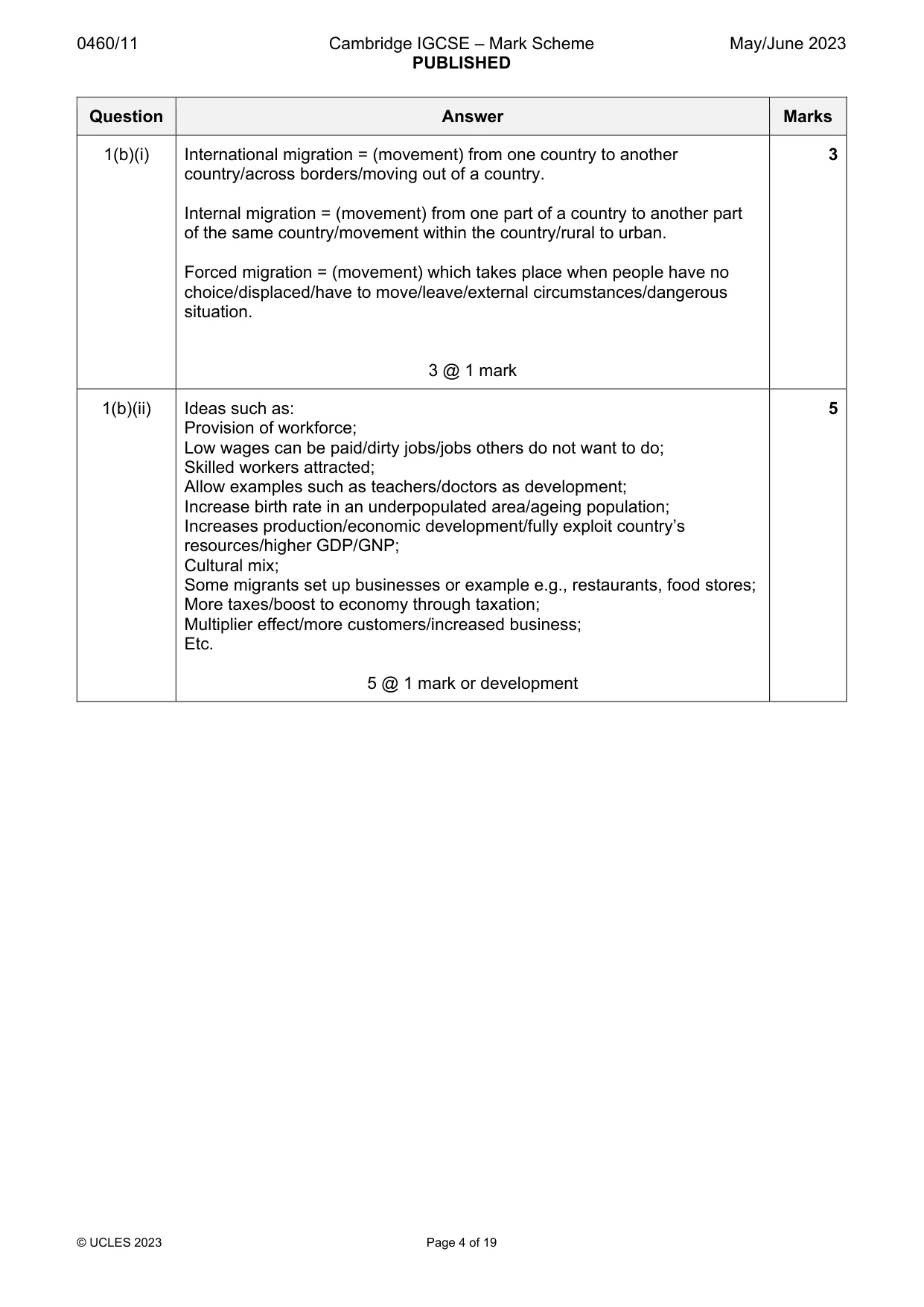 Mark scheme, page 4 of 19