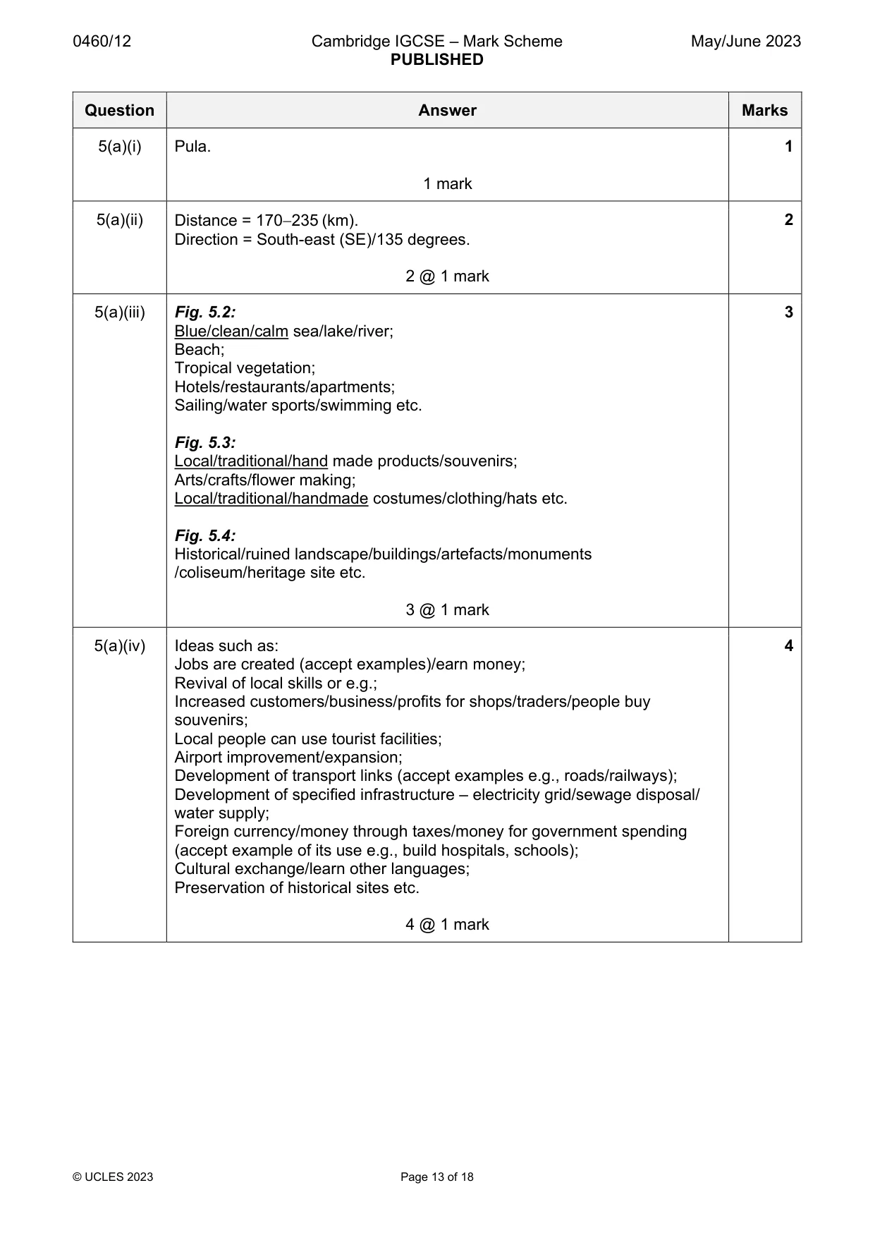 Mark scheme, page 13 of 18