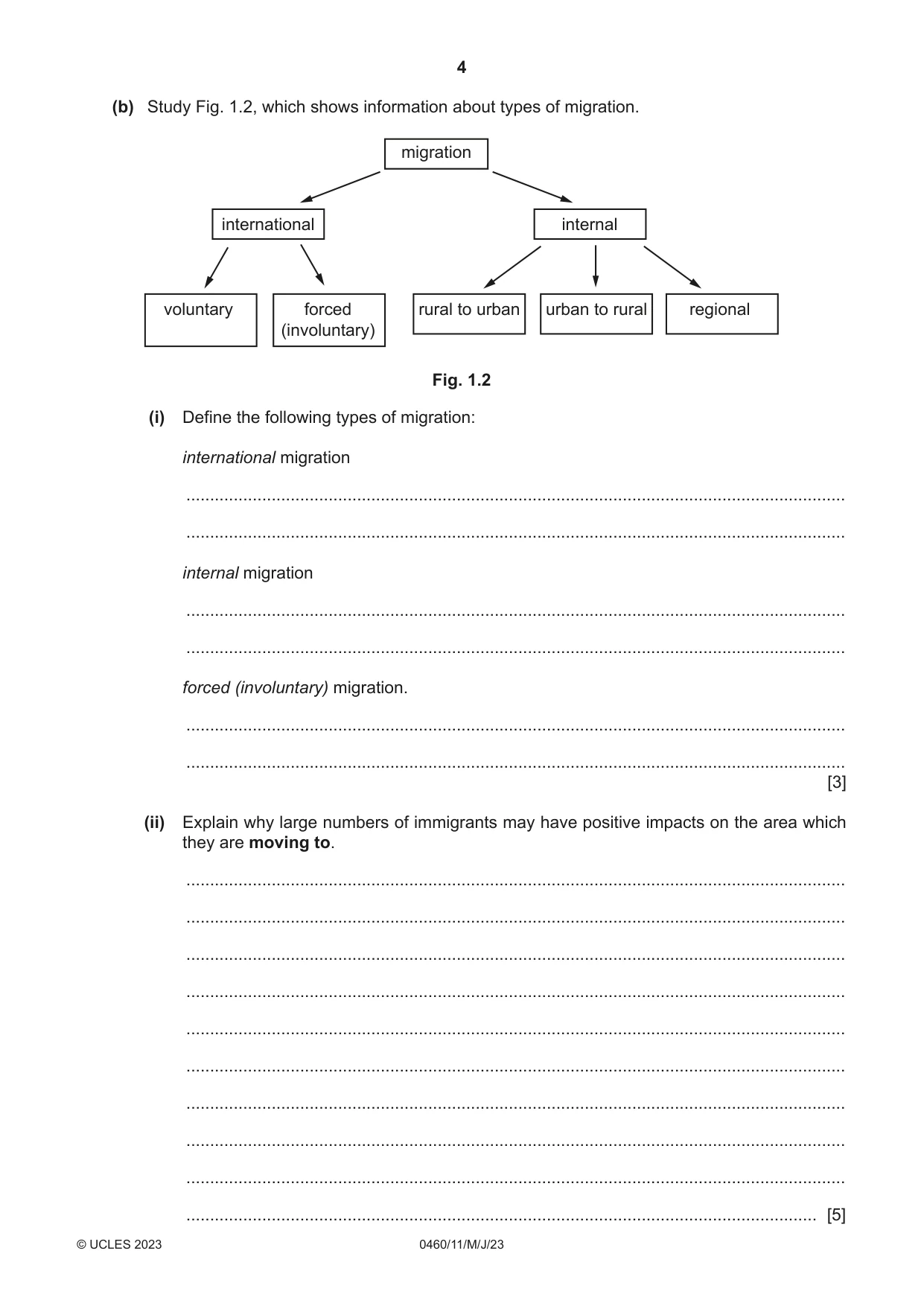 Cambridge IGCSE Geography 0460 2023 May/June Paper 1 · Variant 1 question paper, page 4 of 24
